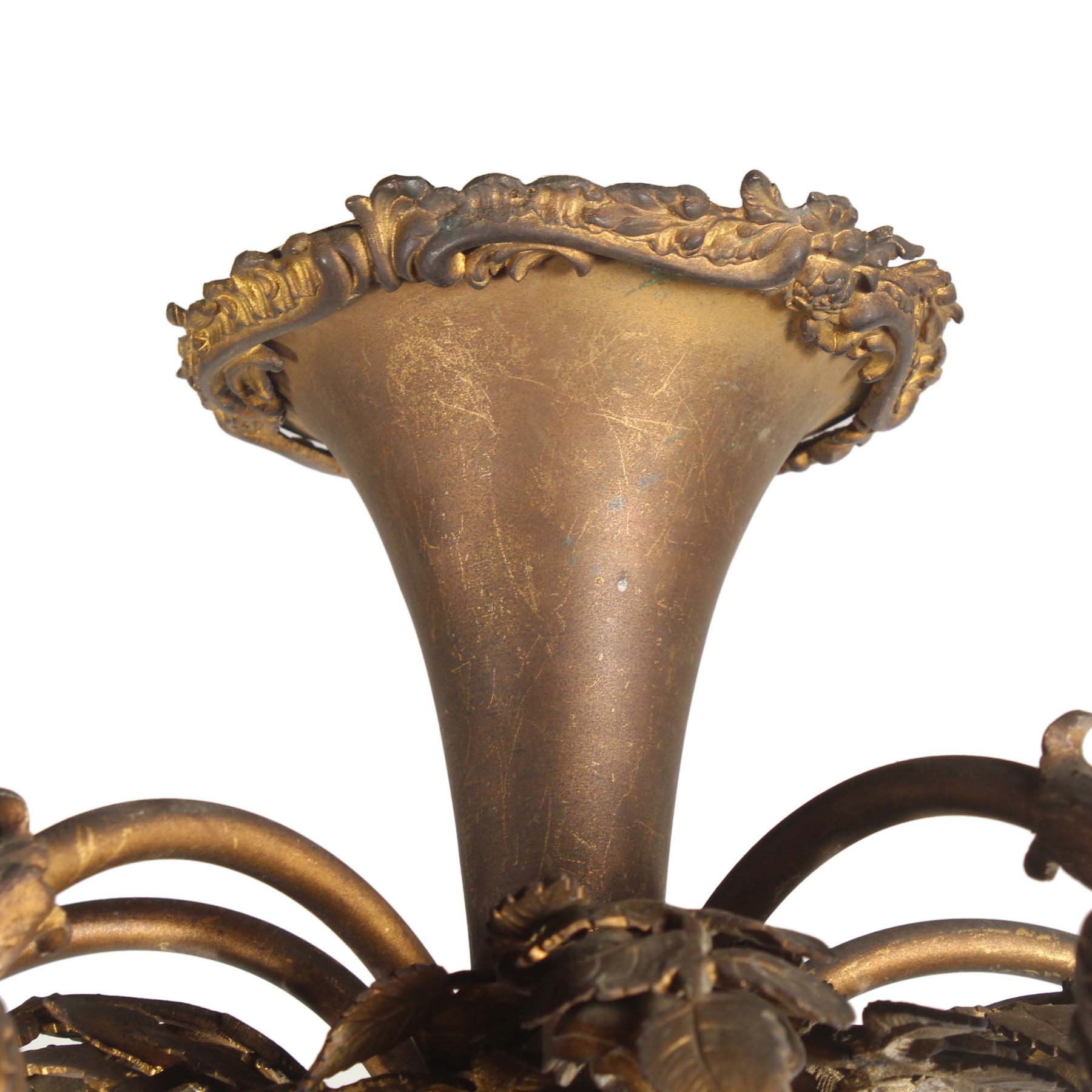 SOLD Antique Semi-Flush Chandelier, Early 1900’s-67577