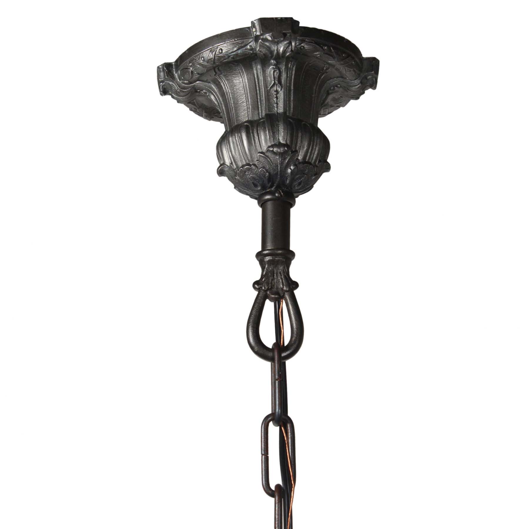 SOLD Antique Figural Neoclassical Chandelier with Prisms, Adam Style-67503