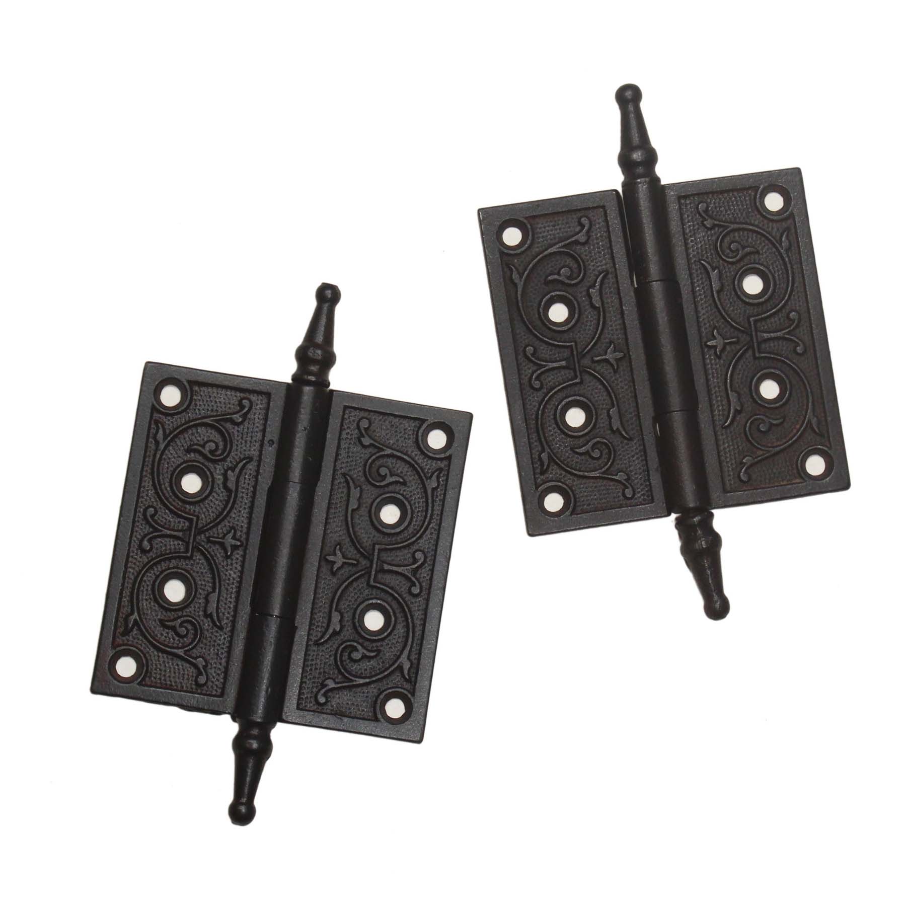 SOLD Pair of Antique Cast Iron 4” Hinges, 19th Century-0