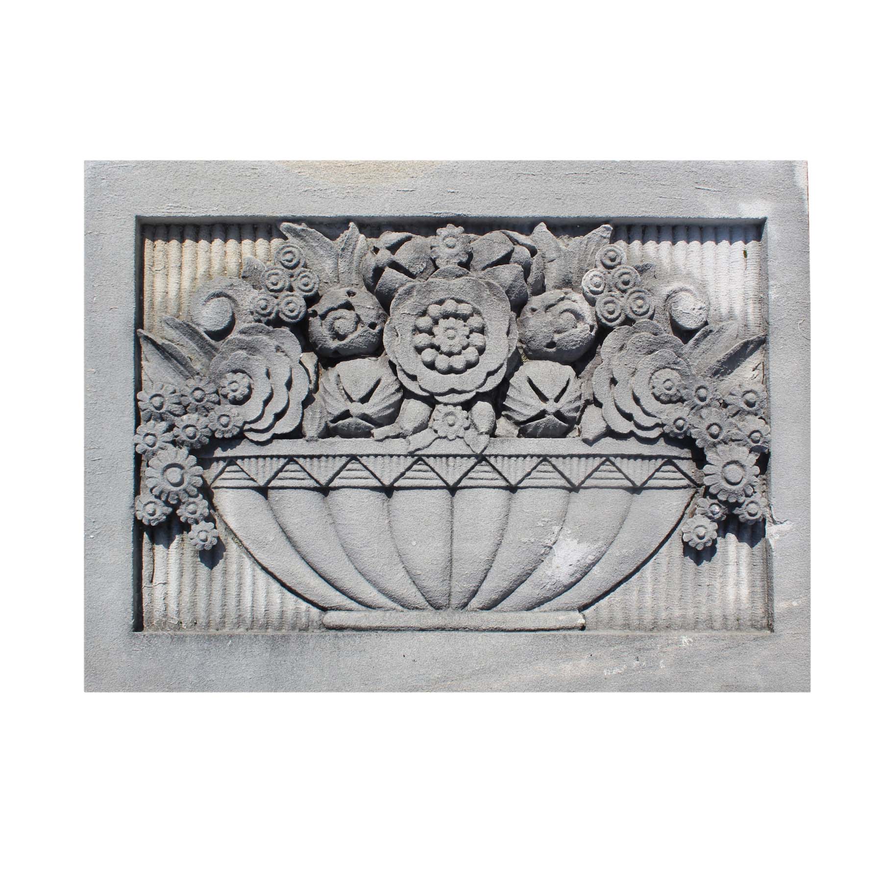 SOLD Antique Limestone Façade Ornaments, H.G. Hill Building-0