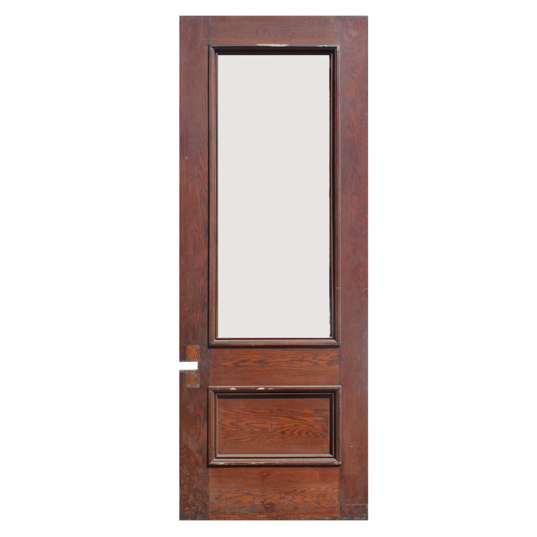 SOLD Reclaimed 36” Oak Door with Glass-0