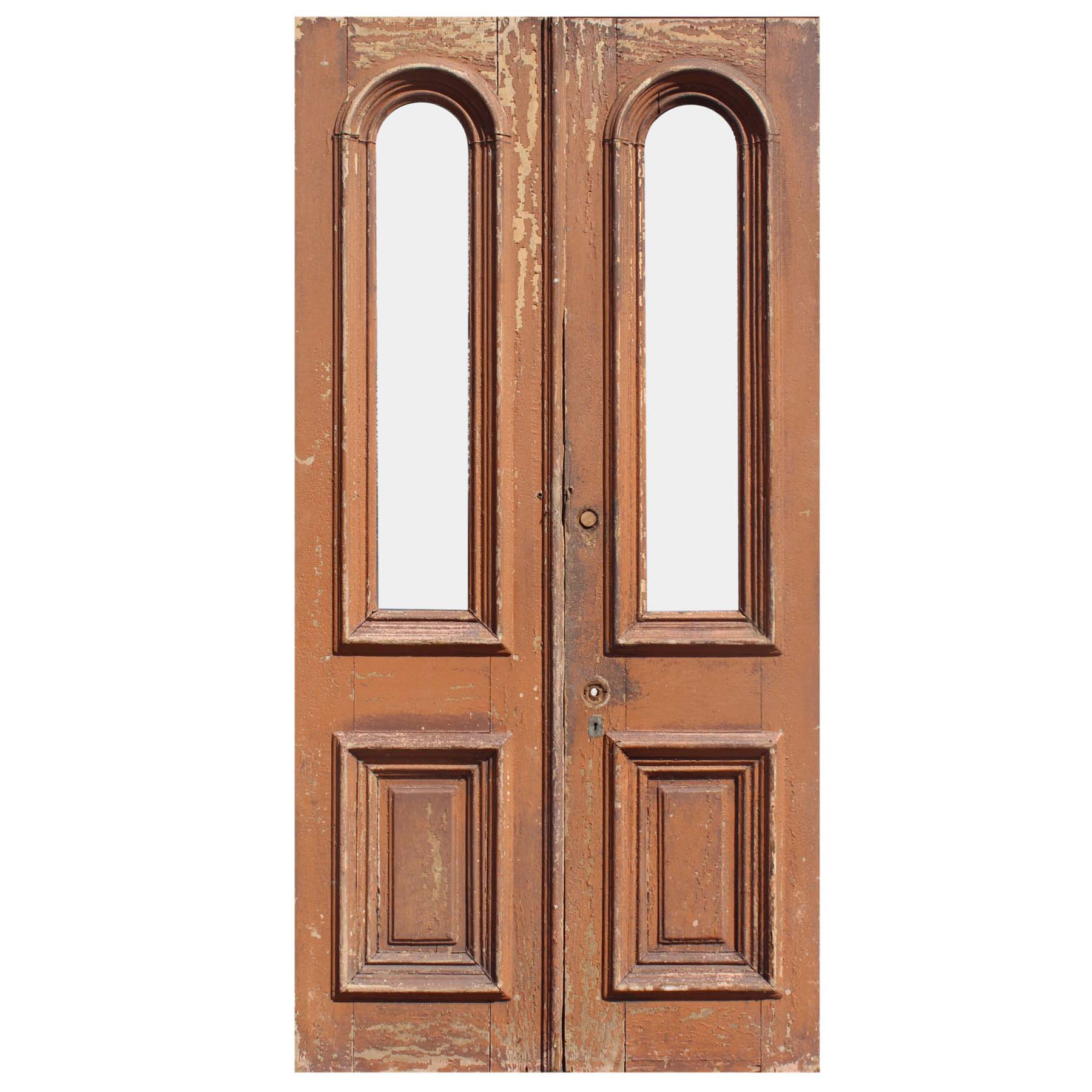 SOLD Salvaged 44" Antique Door Pair, Late 19th Century-0