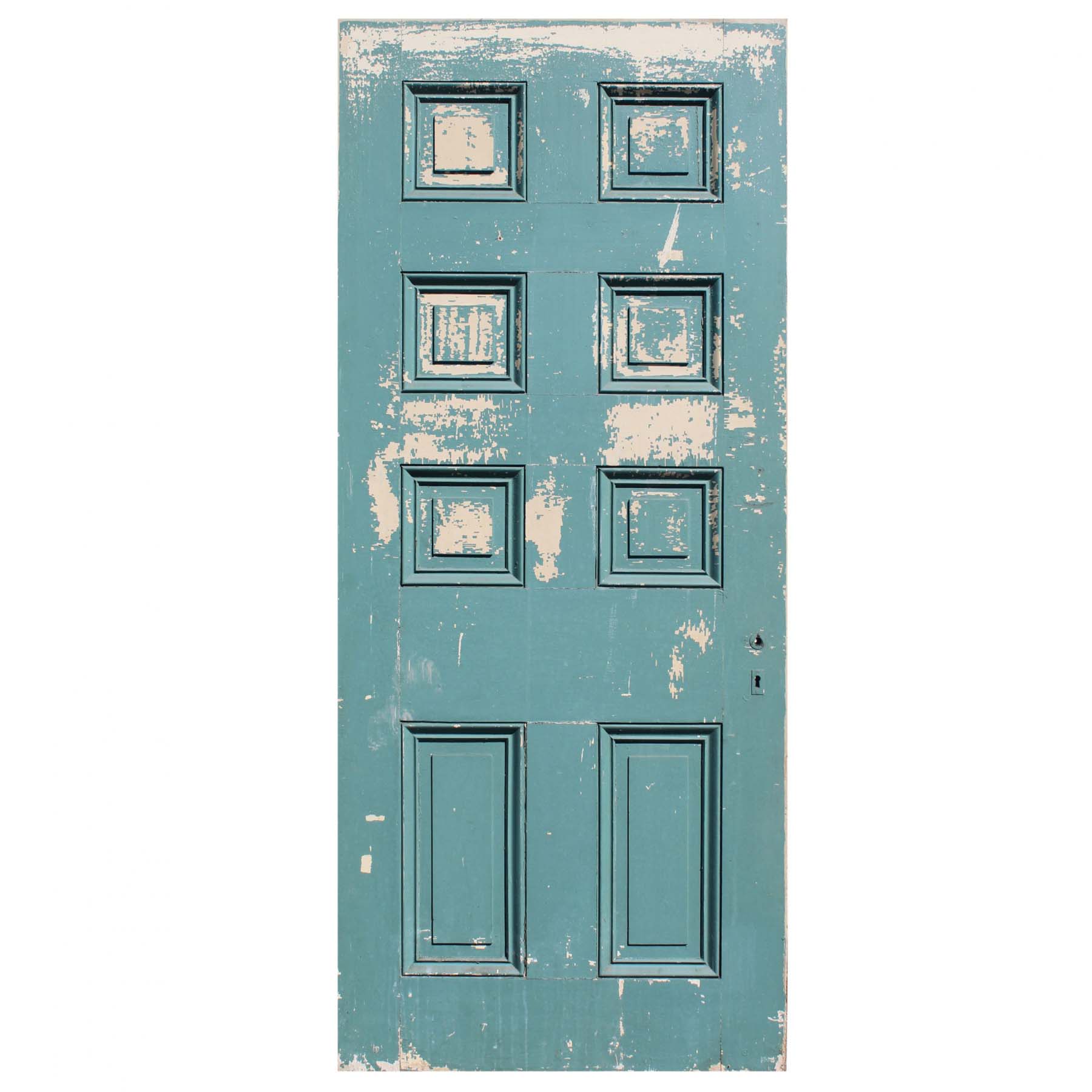 SOLD Antique 36" Solid Wood Door with Recessed Panels -0
