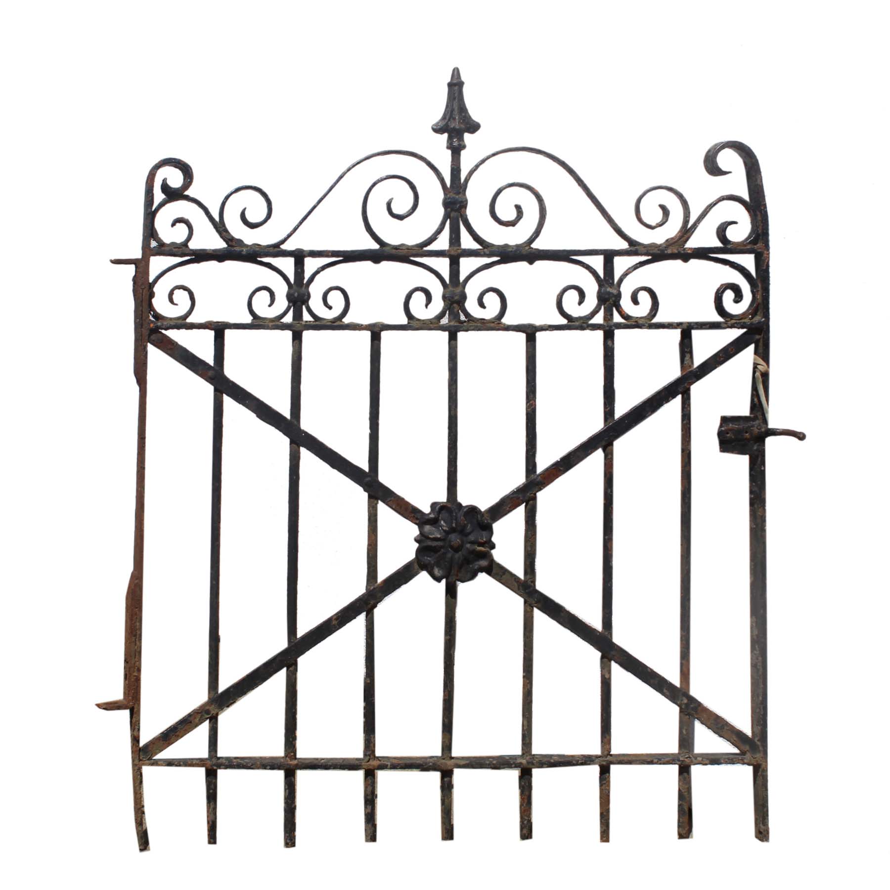 SOLD Antique Wrought Iron Gate, Early 1900s-0