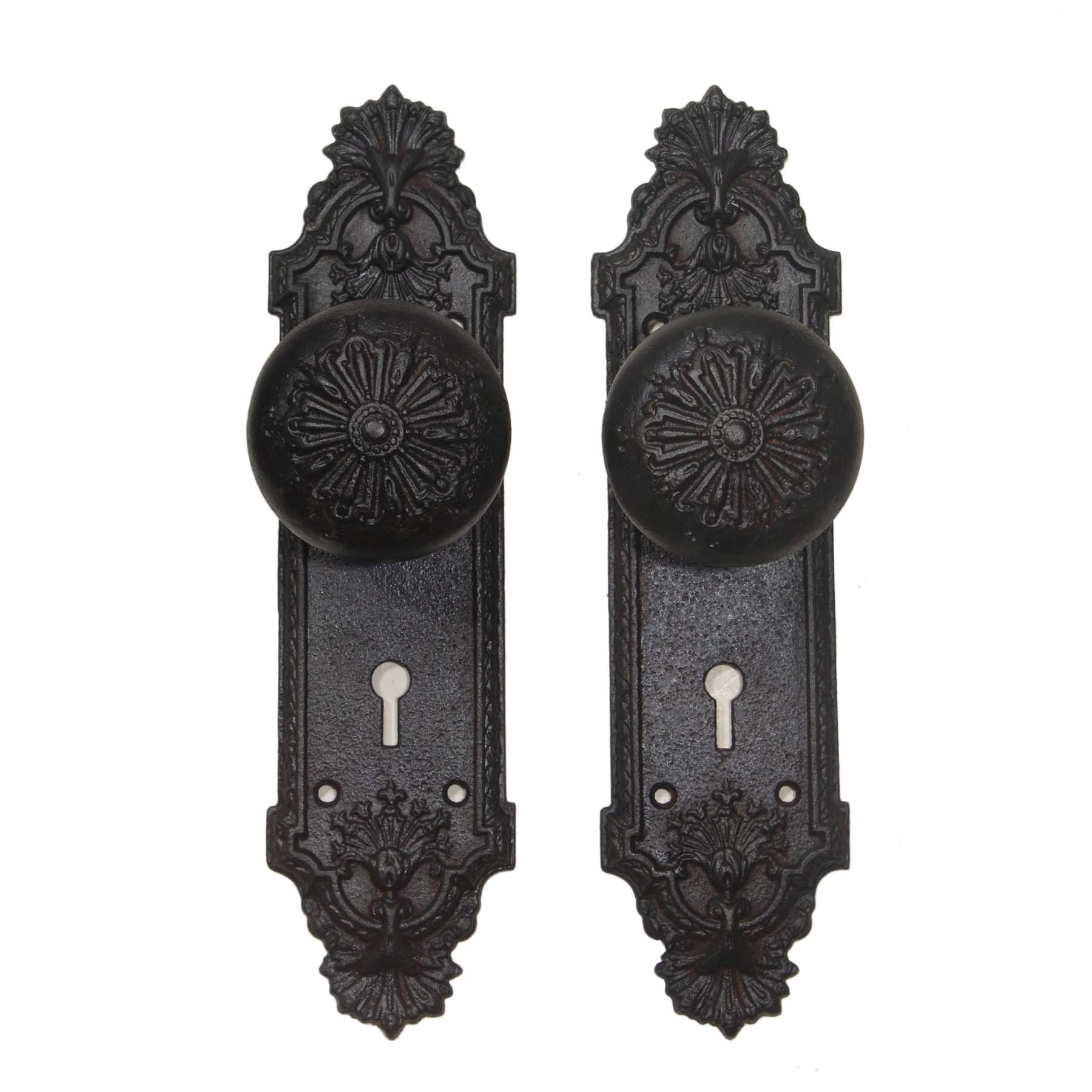 Antique Cast Iron Door Hardware Sets, “Ontario” By Barrows Lock Co.-67813