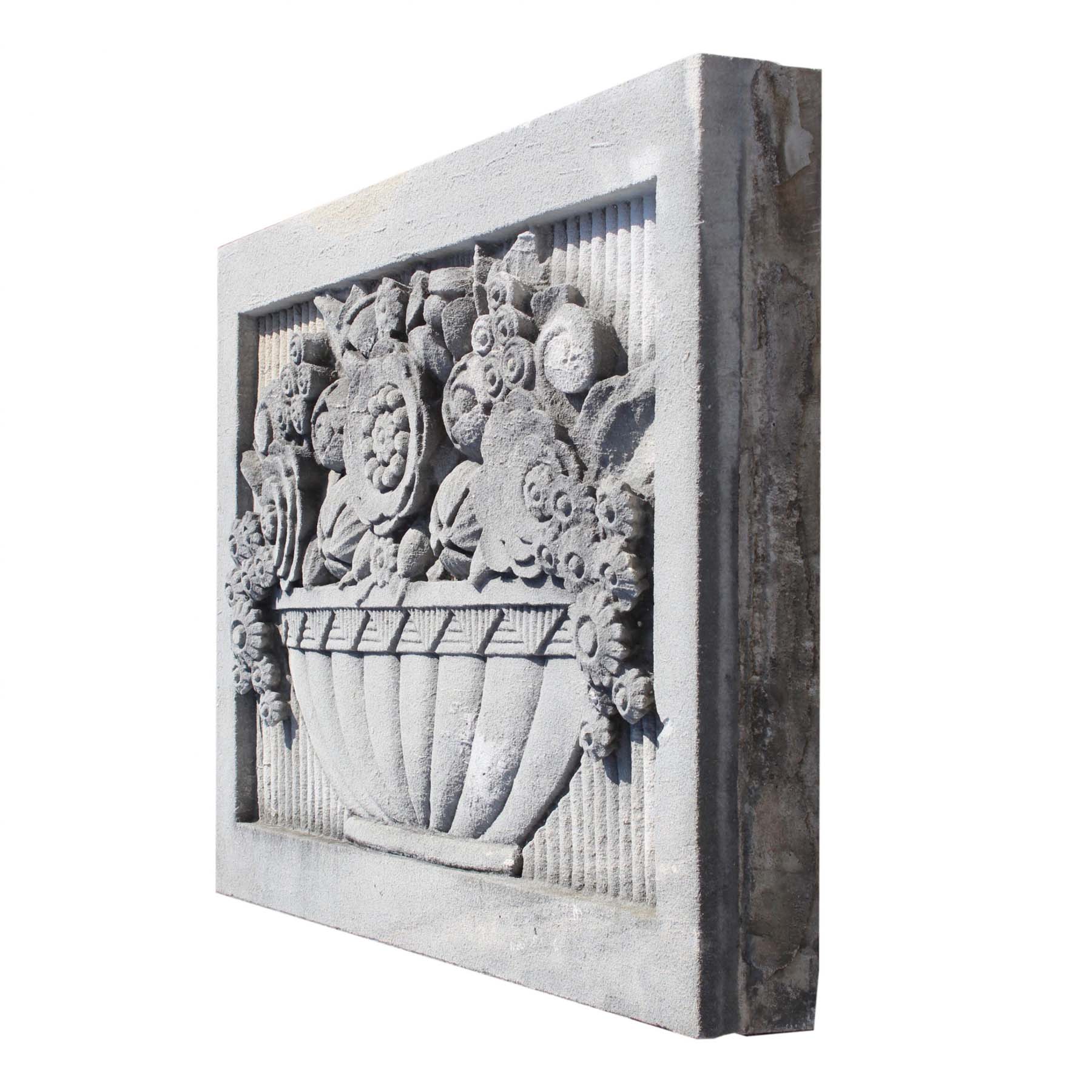 SOLD Antique Limestone Façade Ornaments, H.G. Hill Building-67899