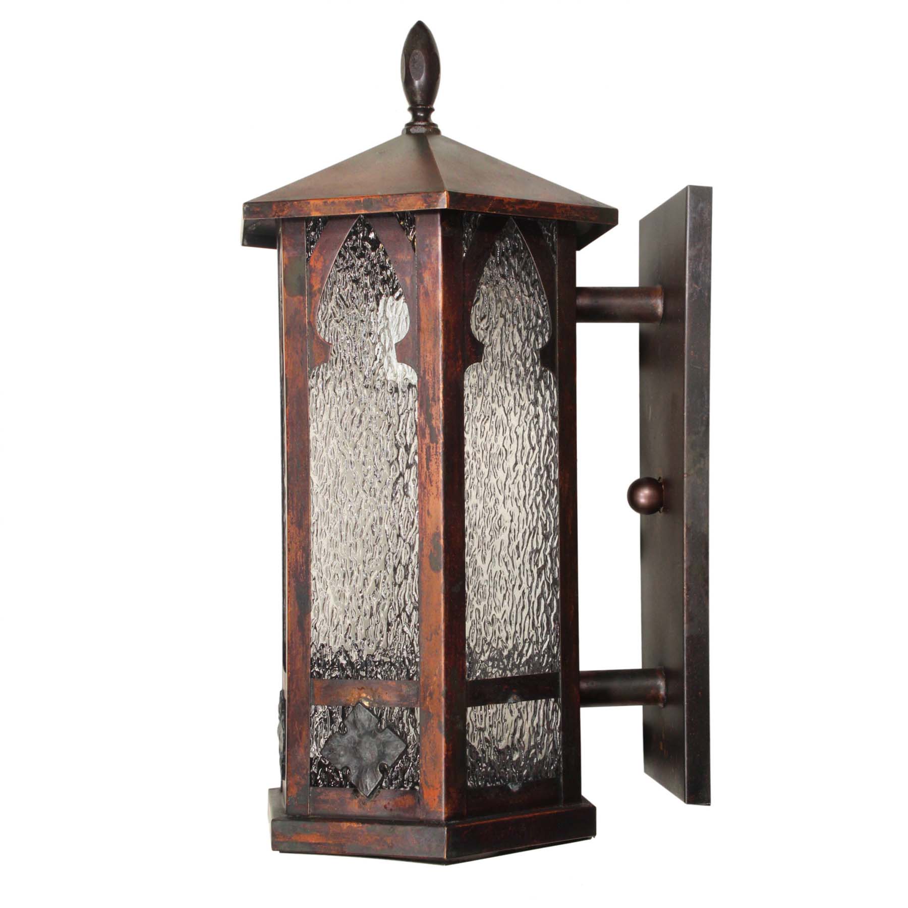 SOLD Antique Pair of Copper Exterior Sconces, c. 1920-67923