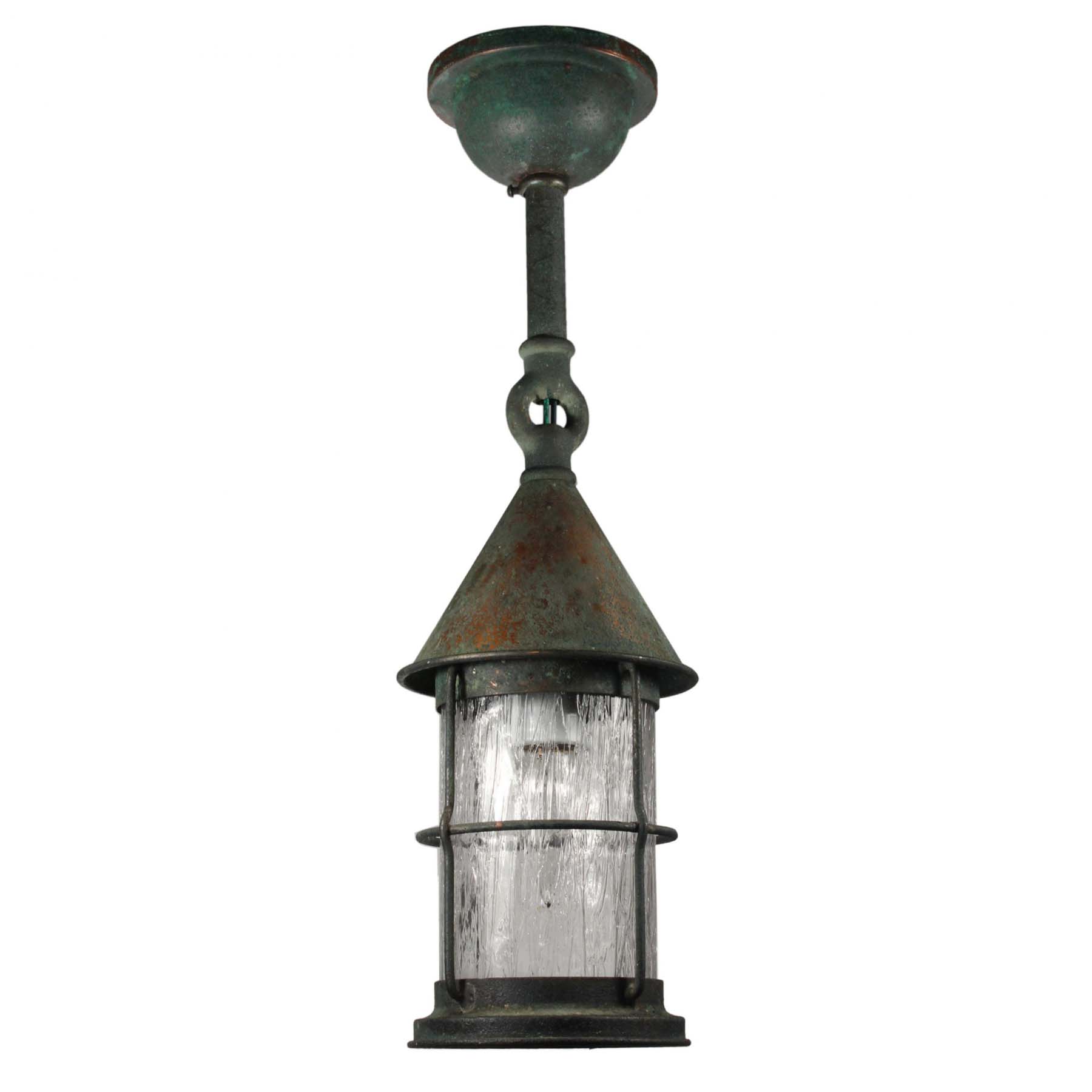 SOLD Antique Verdigrised Copper Lantern, c.1910-67764