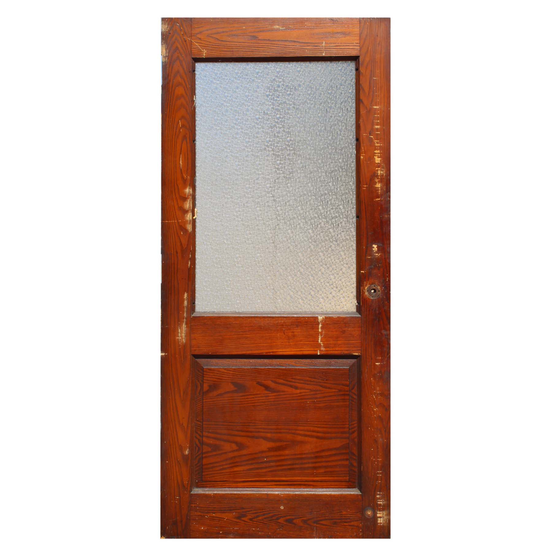 SOLD Salvaged Antique 36” Door with Florentine Glass-67890