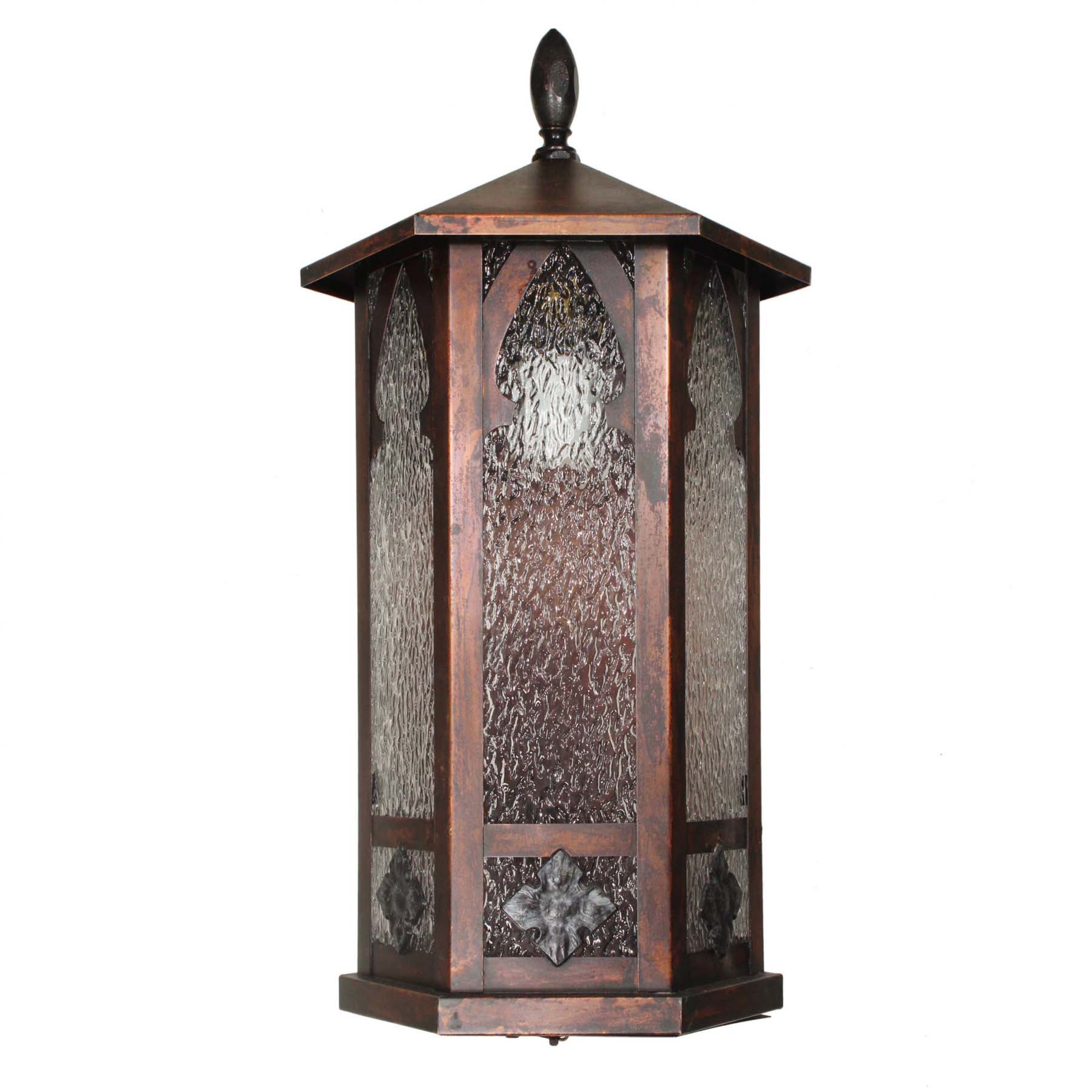 SOLD Antique Pair of Copper Exterior Sconces, c. 1920-67924