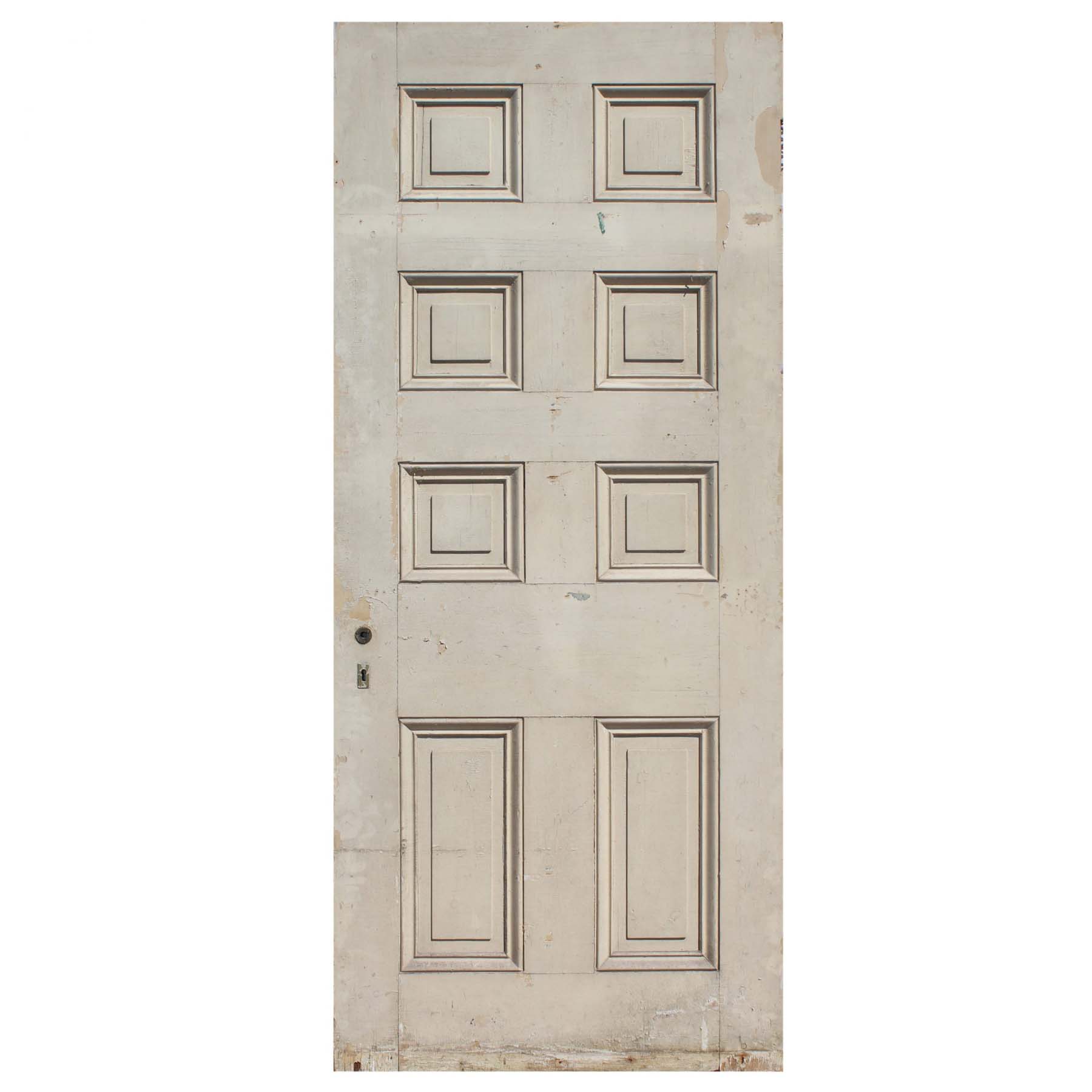 SOLD Antique 36" Solid Wood Door with Recessed Panels -67660