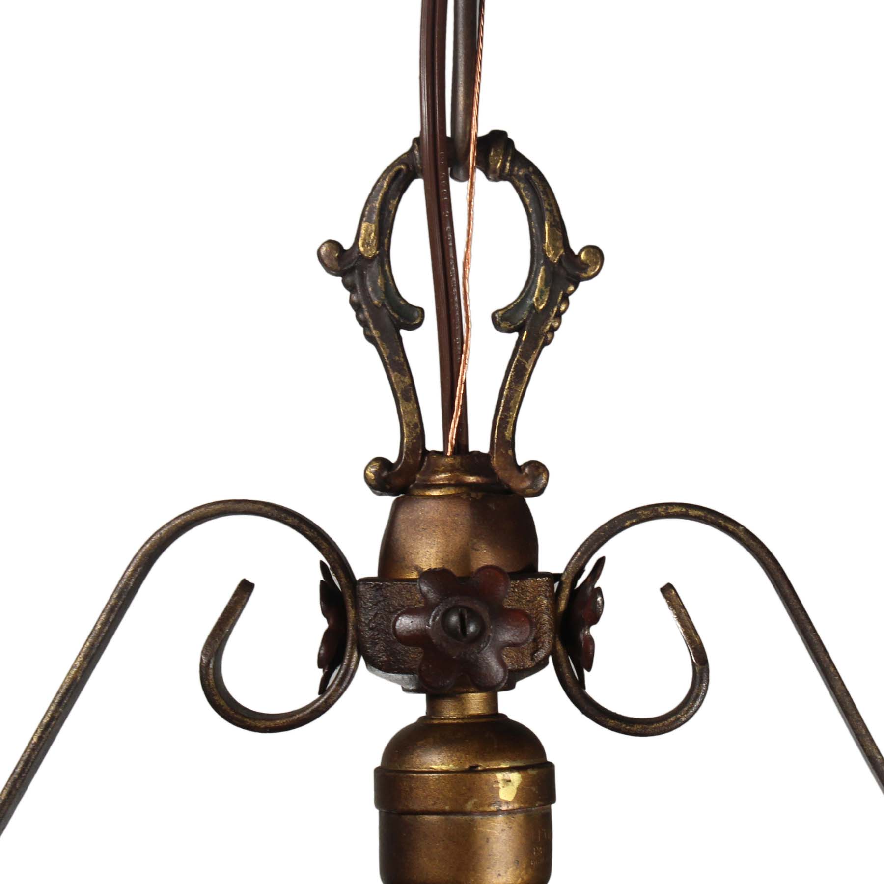 SOLD Antique Pendant Light with Prisms-67848