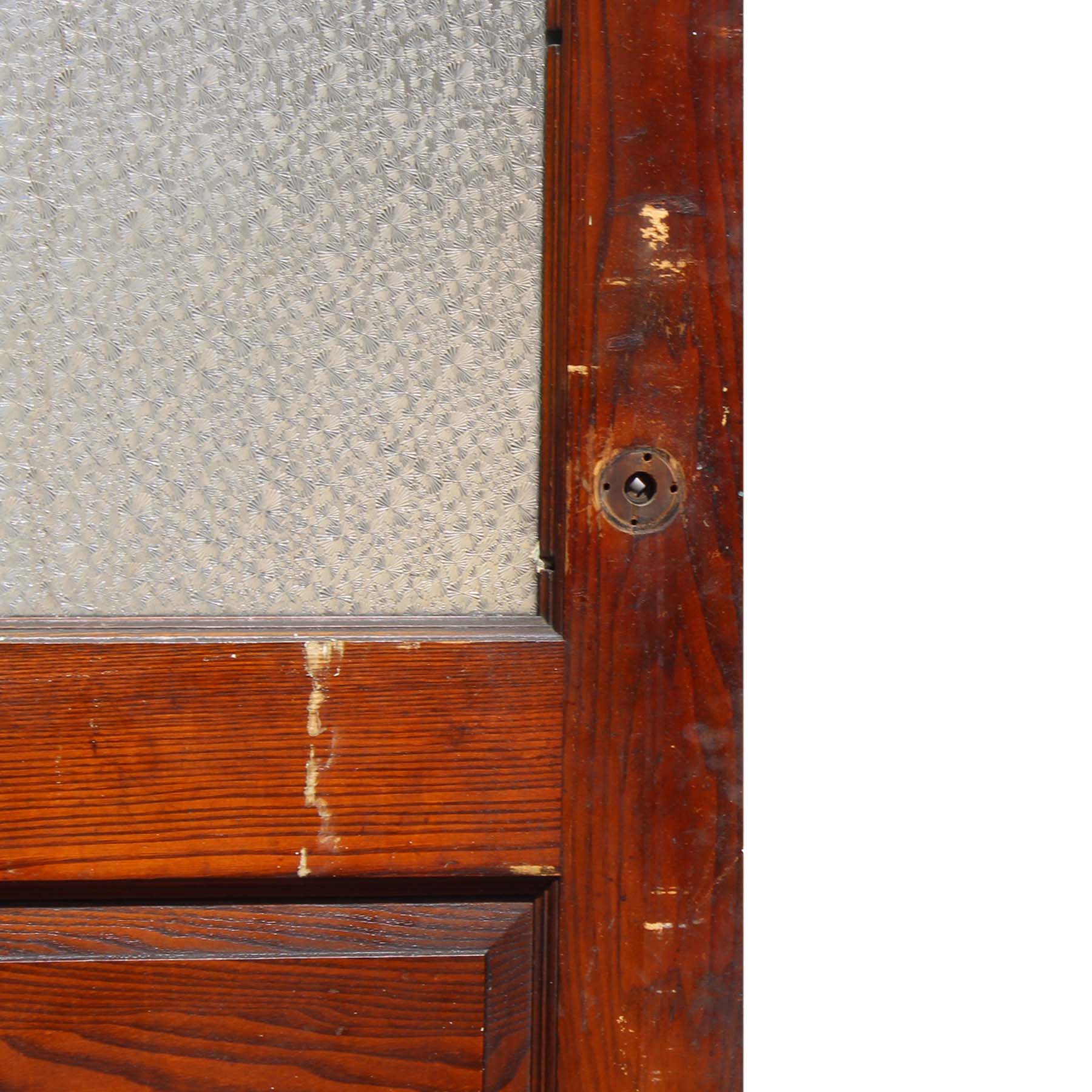 SOLD Salvaged Antique 36” Door with Florentine Glass-67892