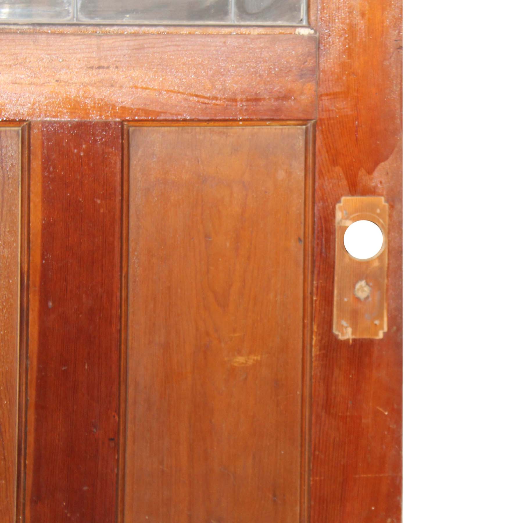 Reclaimed 34" Door with Leaded Glass Window-67787