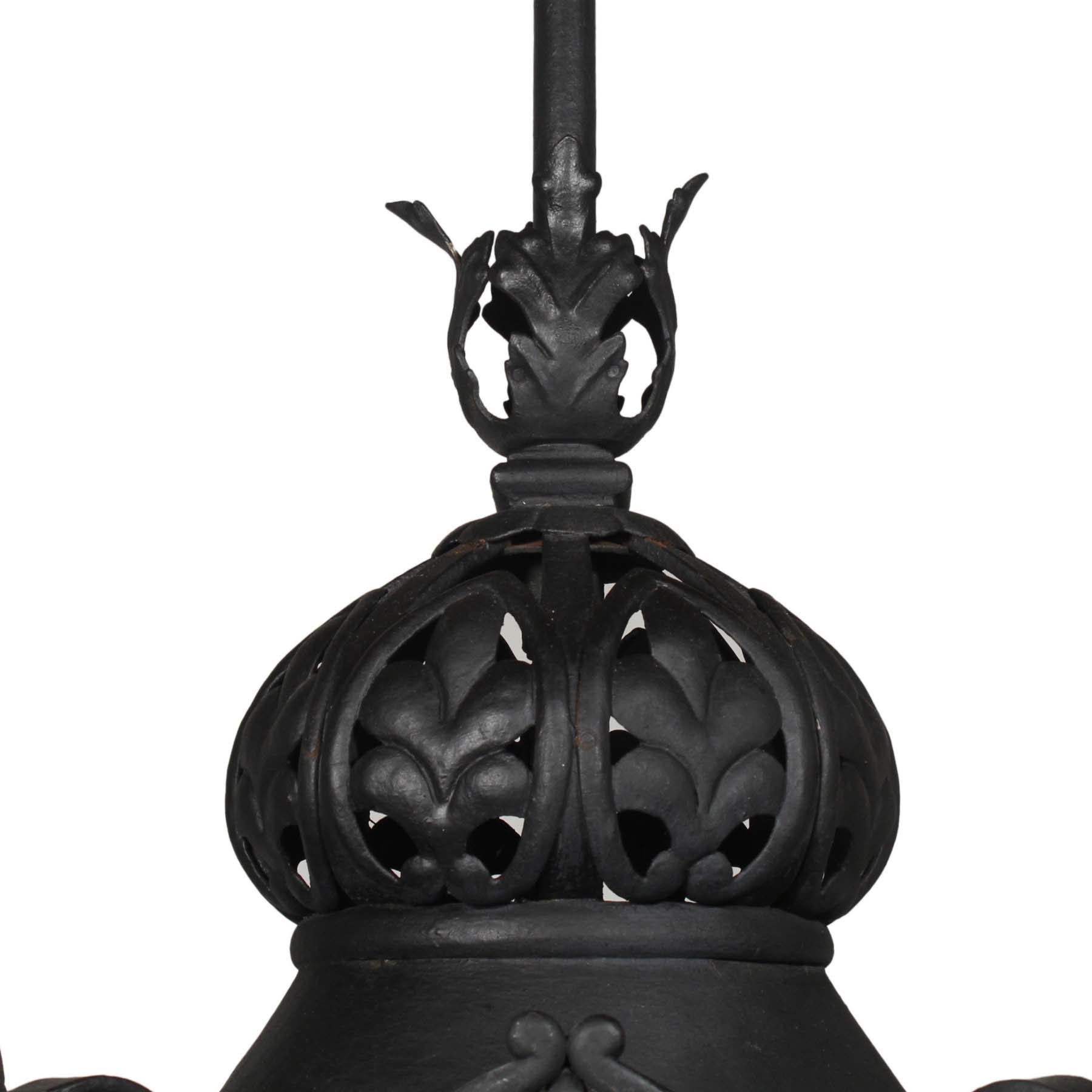 SOLD Antique Hand Riveted Figural Iron Lantern, c. 1880 -67842