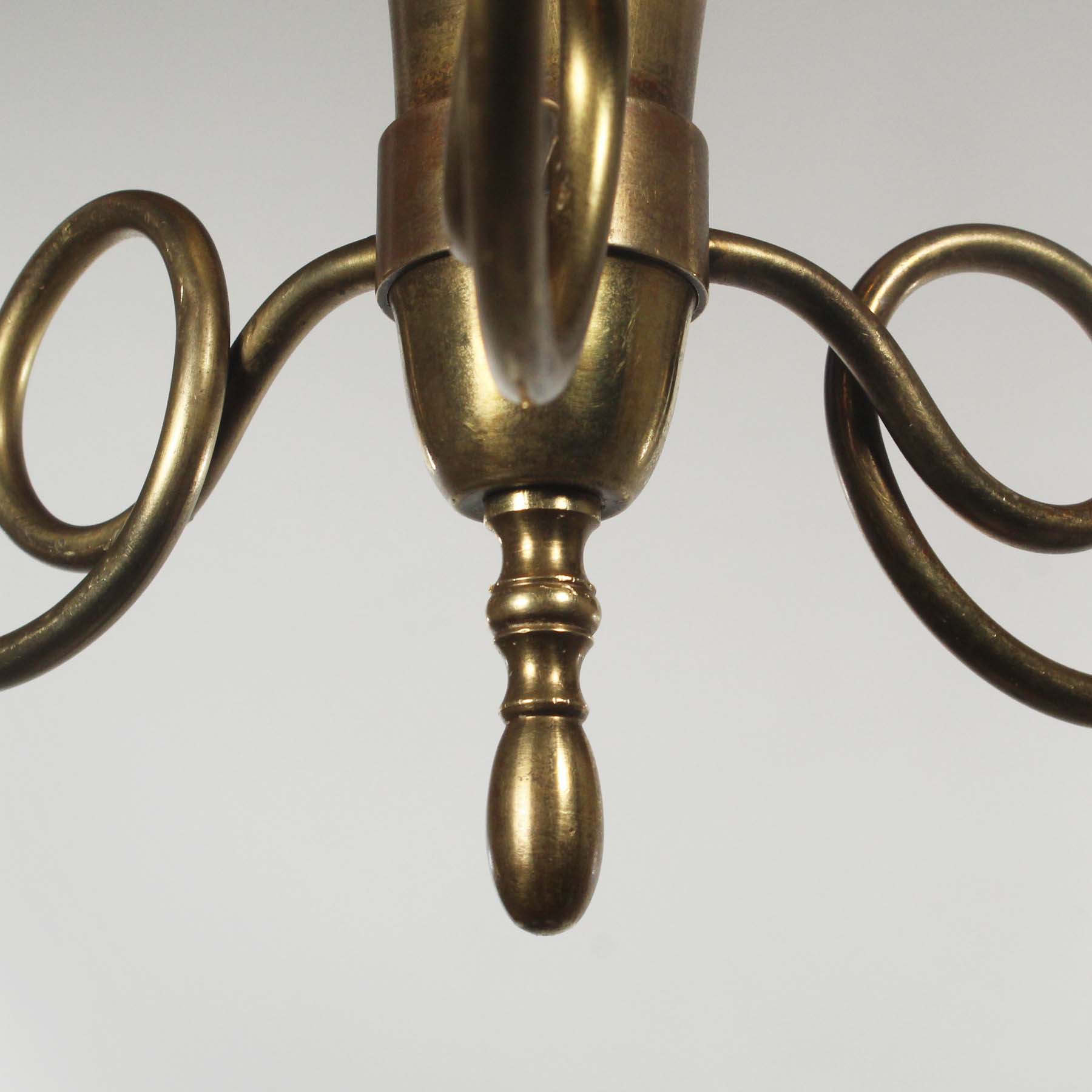 SOLD Antique Colonial Revival Brass Chandelier, c.1930-67612