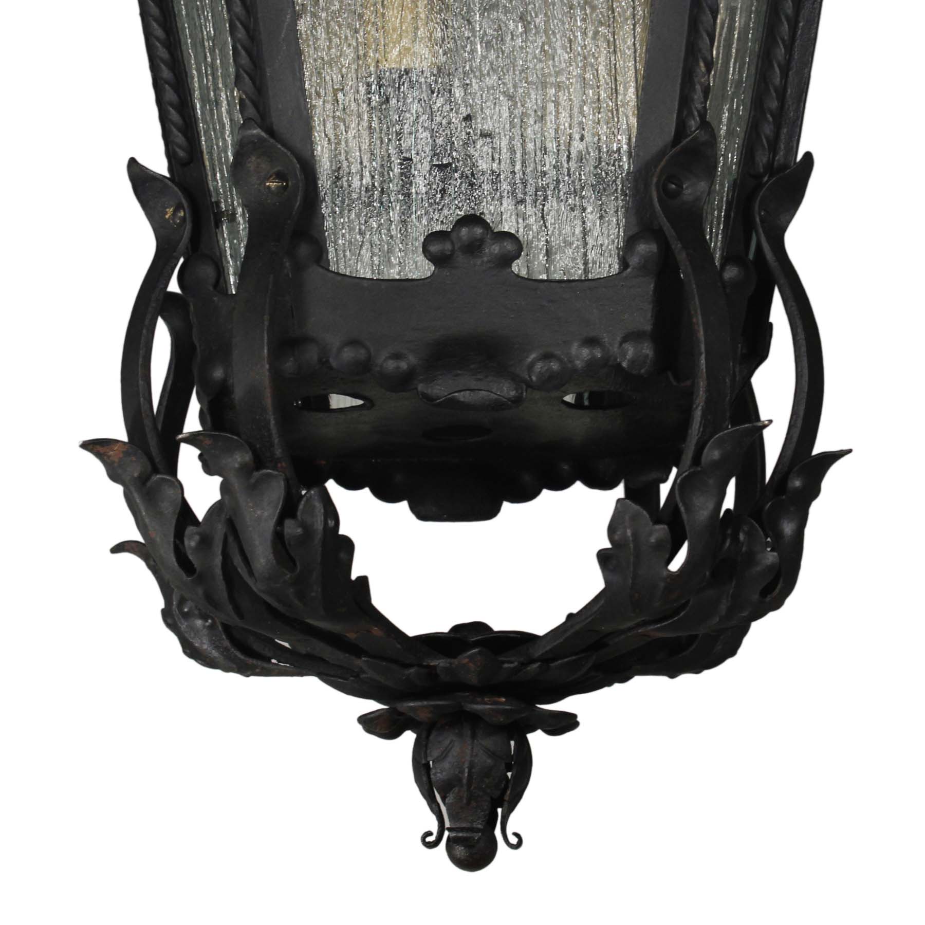 SOLD Antique Hand Riveted Figural Iron Lantern, c. 1880 -67847