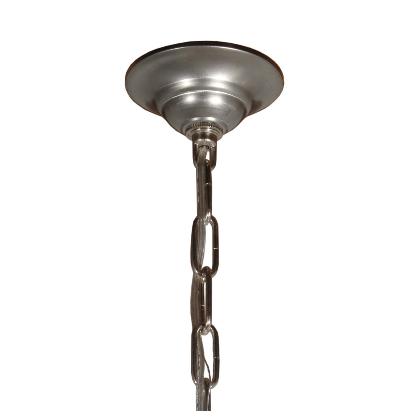 SOLD Antique Neoclassical Pendant Light, Silver Plate-67865