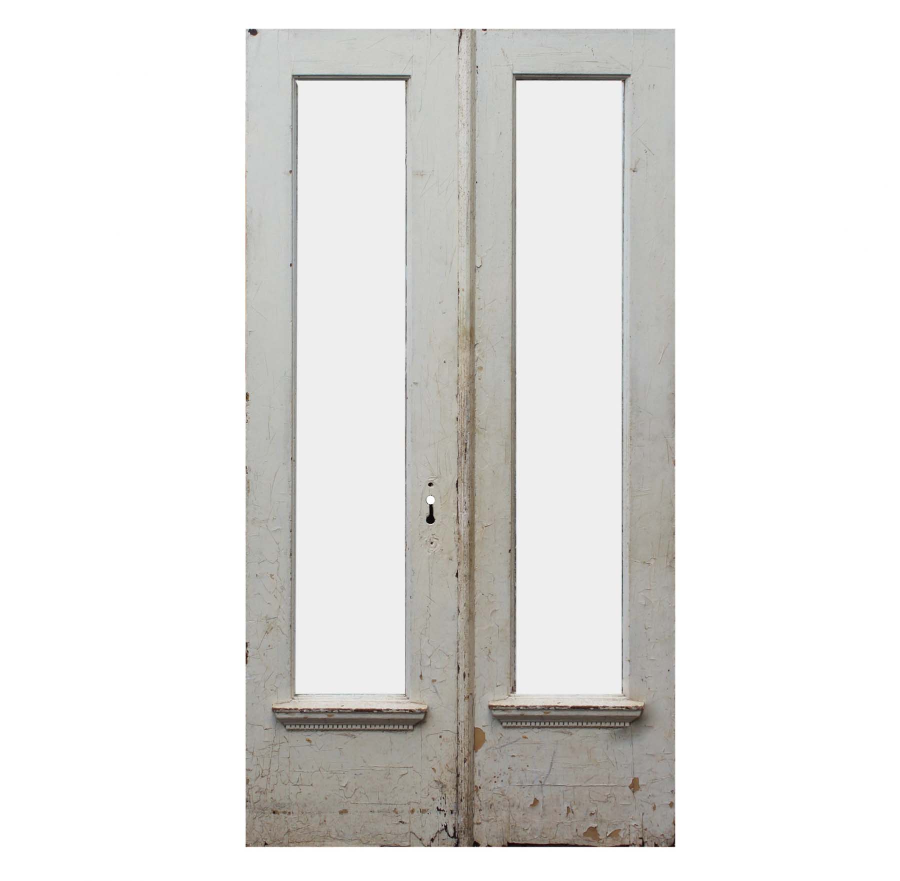 SOLD Salvaged 44” Pair of Antique Doors-0