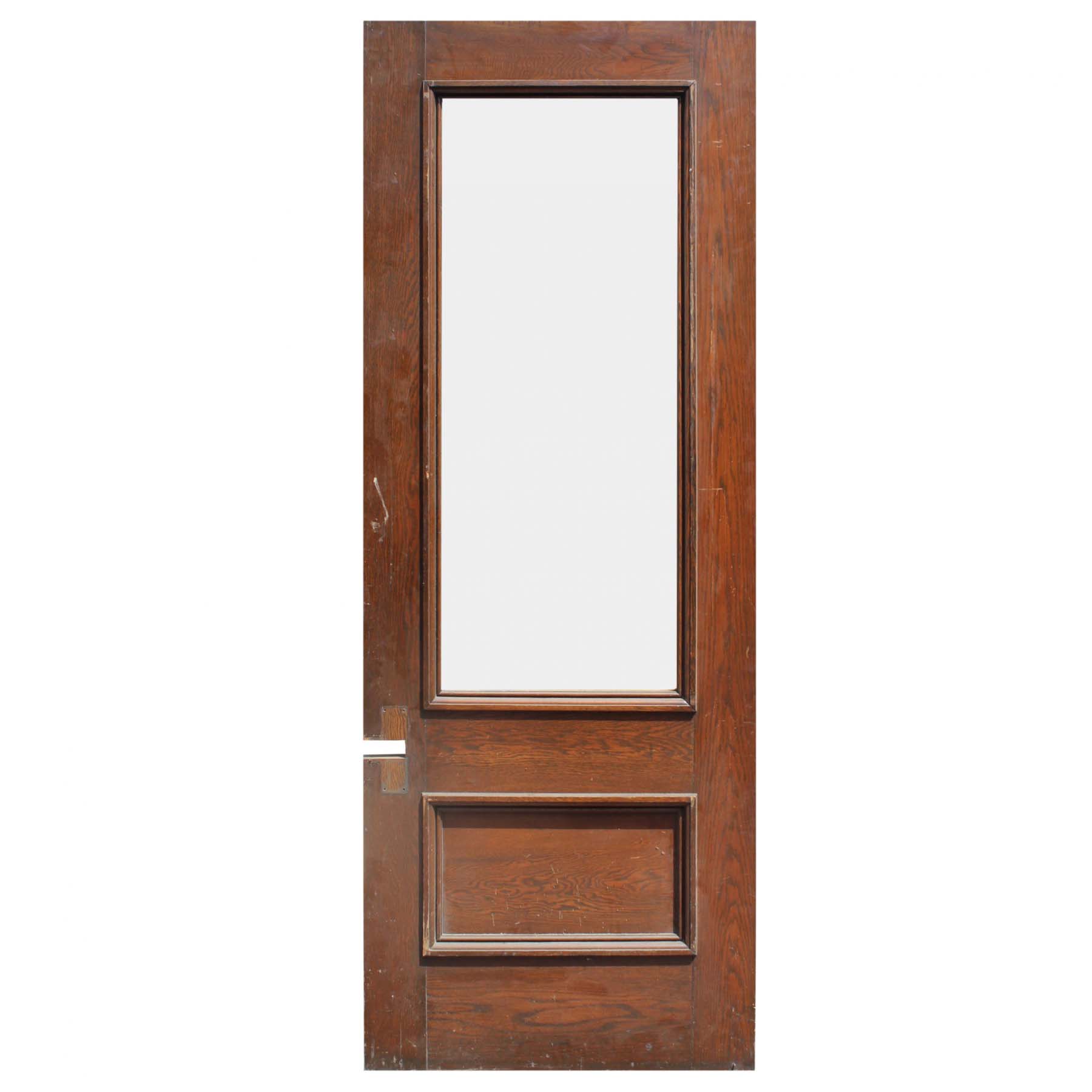 SOLD Salvaged 36” Oak Door with Glass-0