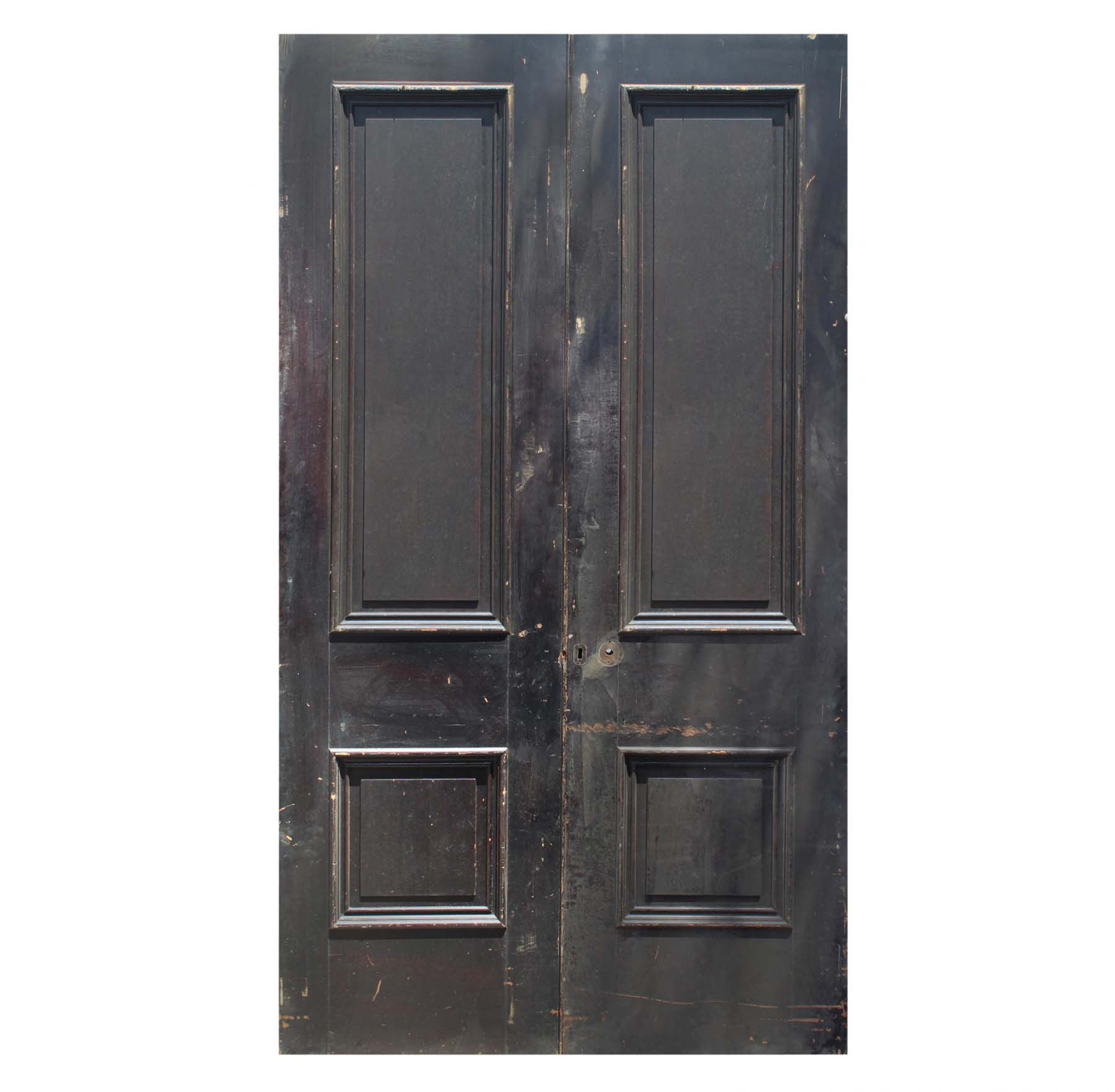 SOLD Reclaimed 50” Solid Wood Antique Door Pair-0