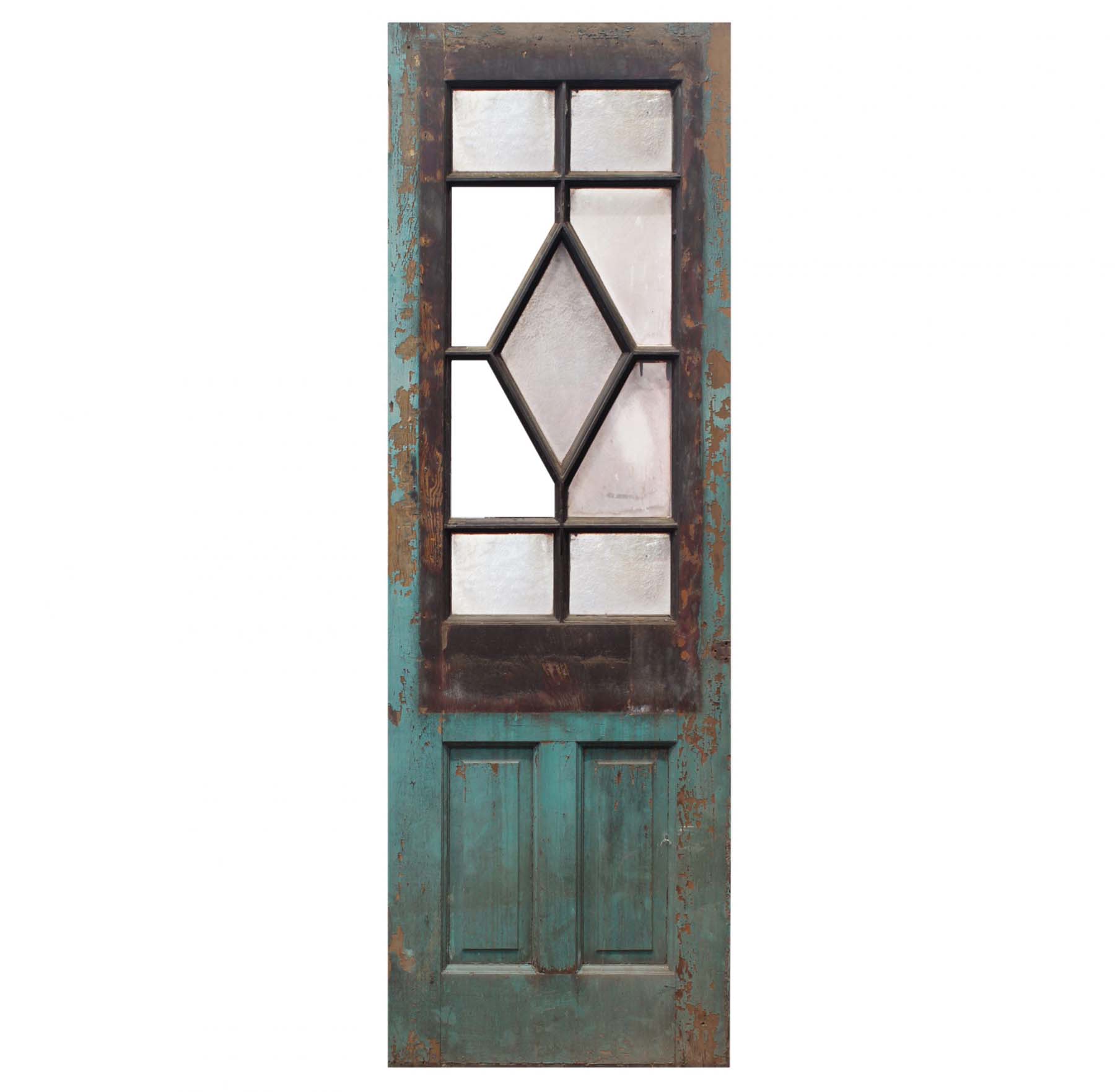 SOLD Reclaimed 30” Antique Door, Blue Horizon Boxing Venue-0