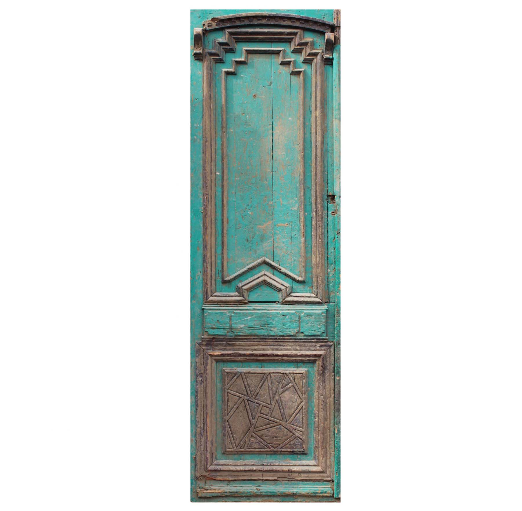 SOLD Salvaged 34” Carved French Colonial Door, C. 19th Century-0
