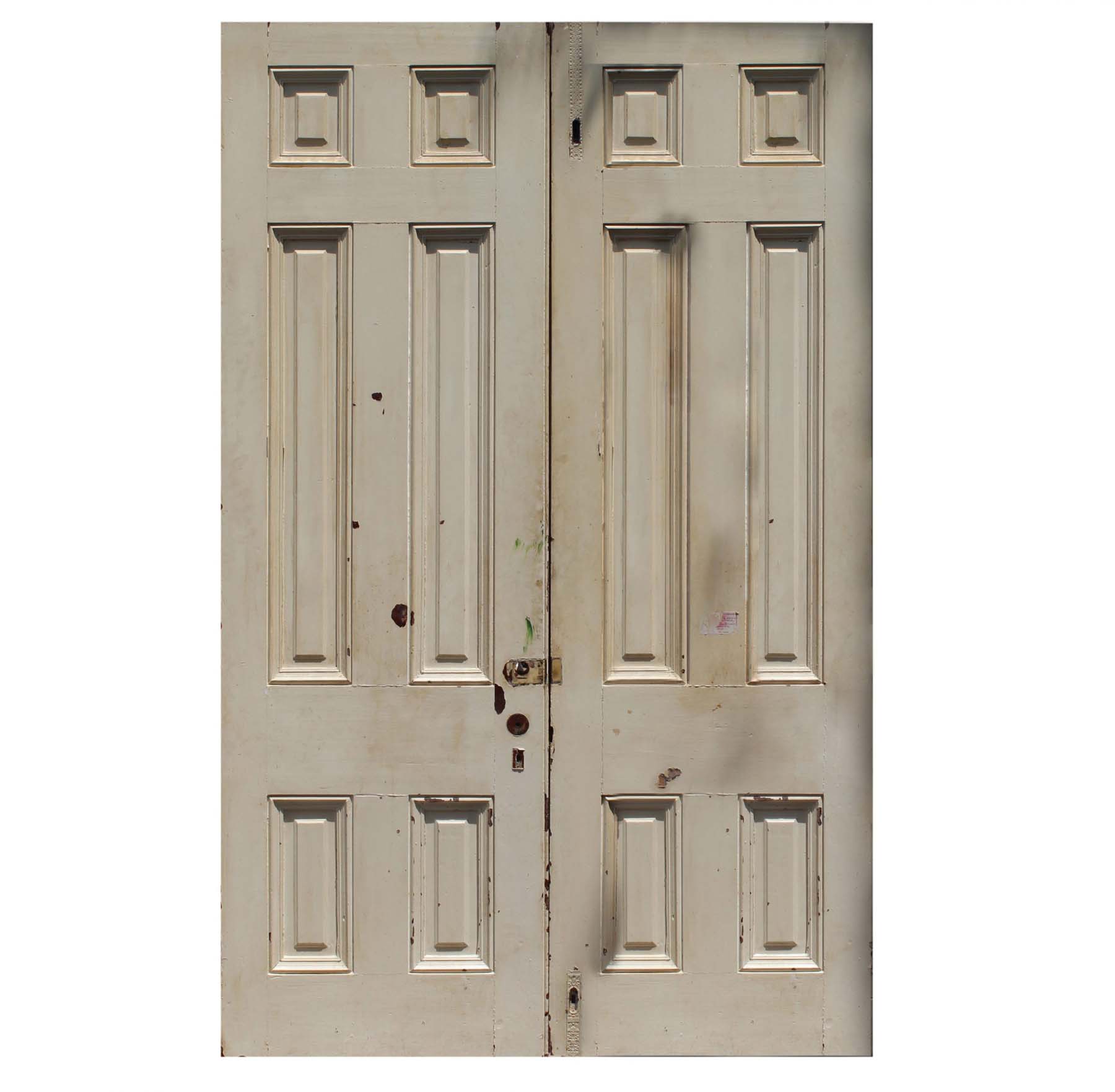 SOLD Salvaged 59” Solid Wood Antique Door Pair-68155