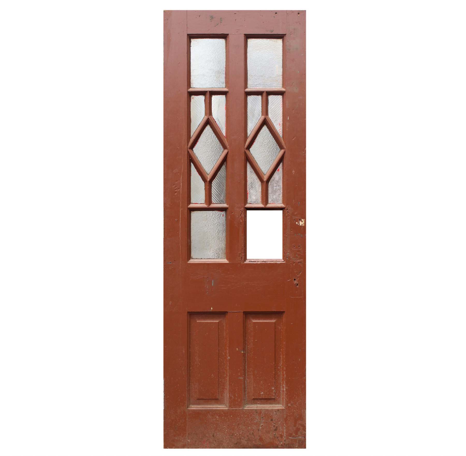 SOLD Salvaged 29” Antique Door, Blue Horizon Boxing Venue-68238