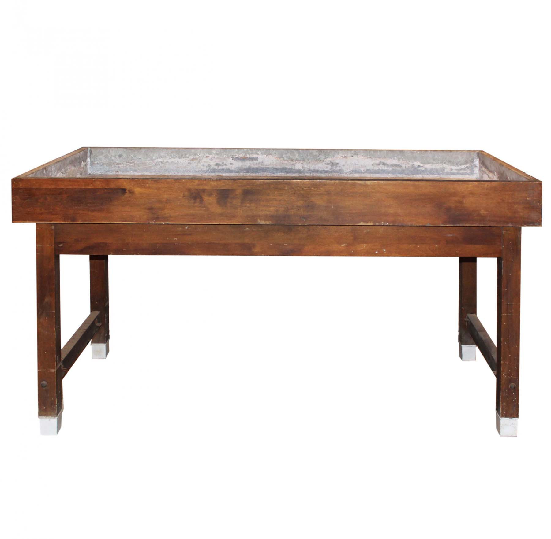SOLD Large Salvaged Antique Work Table, Wiese Laboratory Furniture Co.-68248
