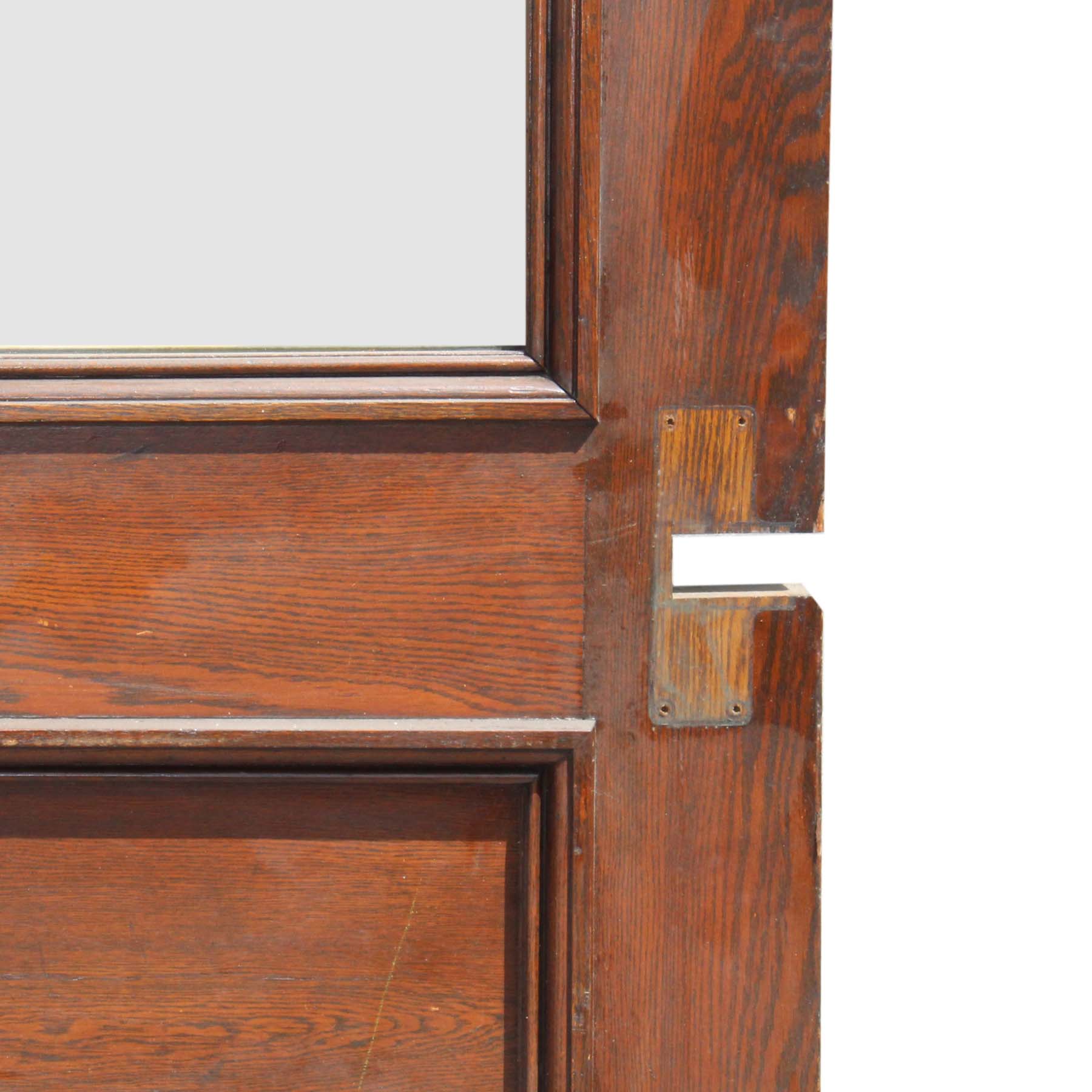 SOLD Reclaimed 35” Oak Door with Glass-67967