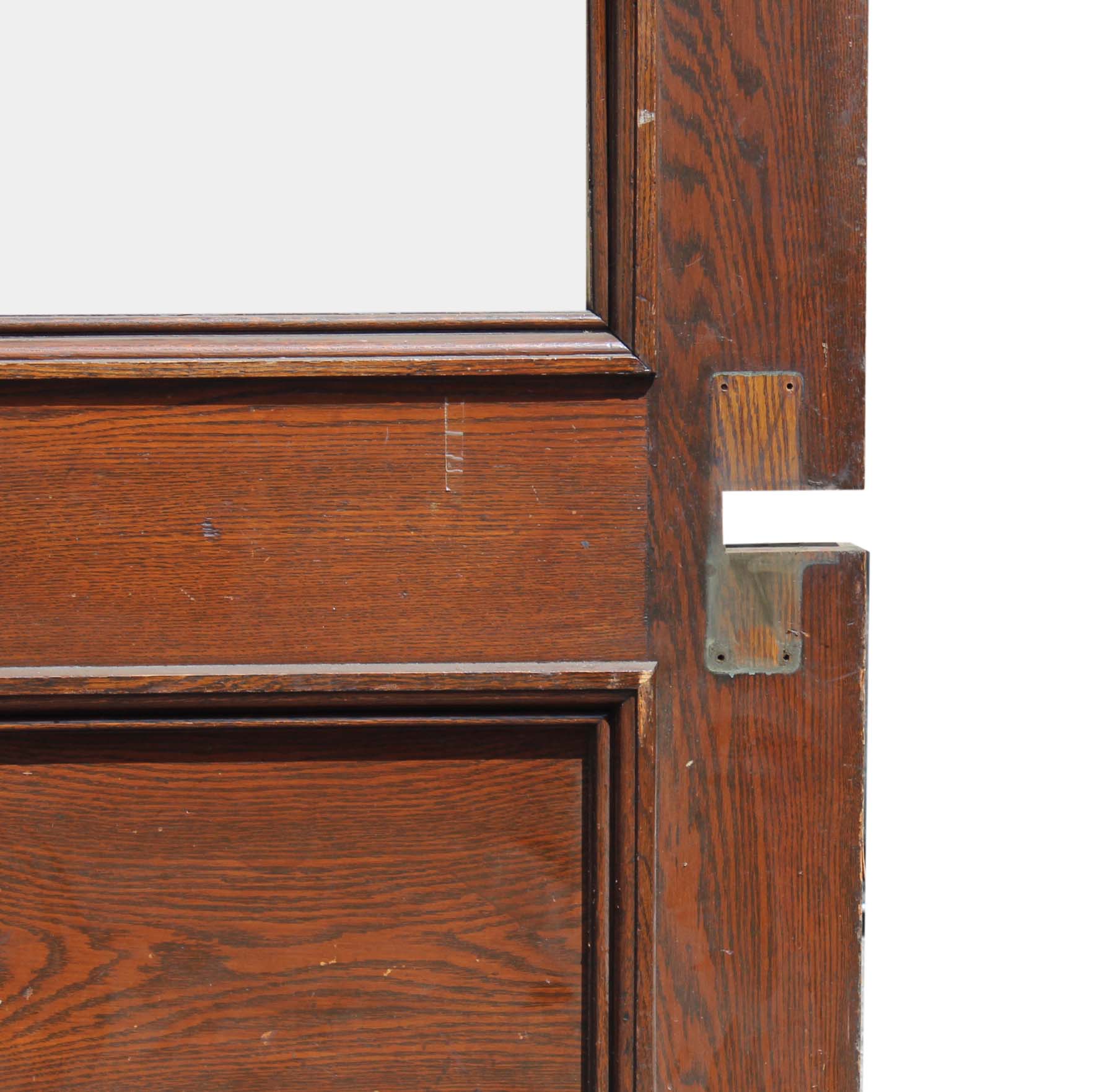 SOLD Reclaimed 36” Oak Door with Glass-68034