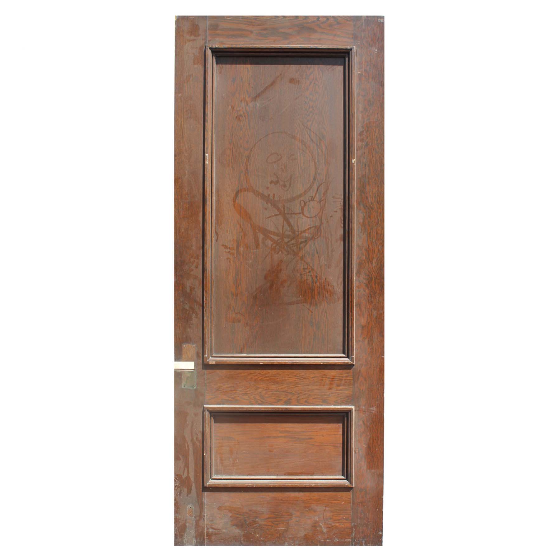 SOLD Salvaged 38” Solid Oak Door -67962