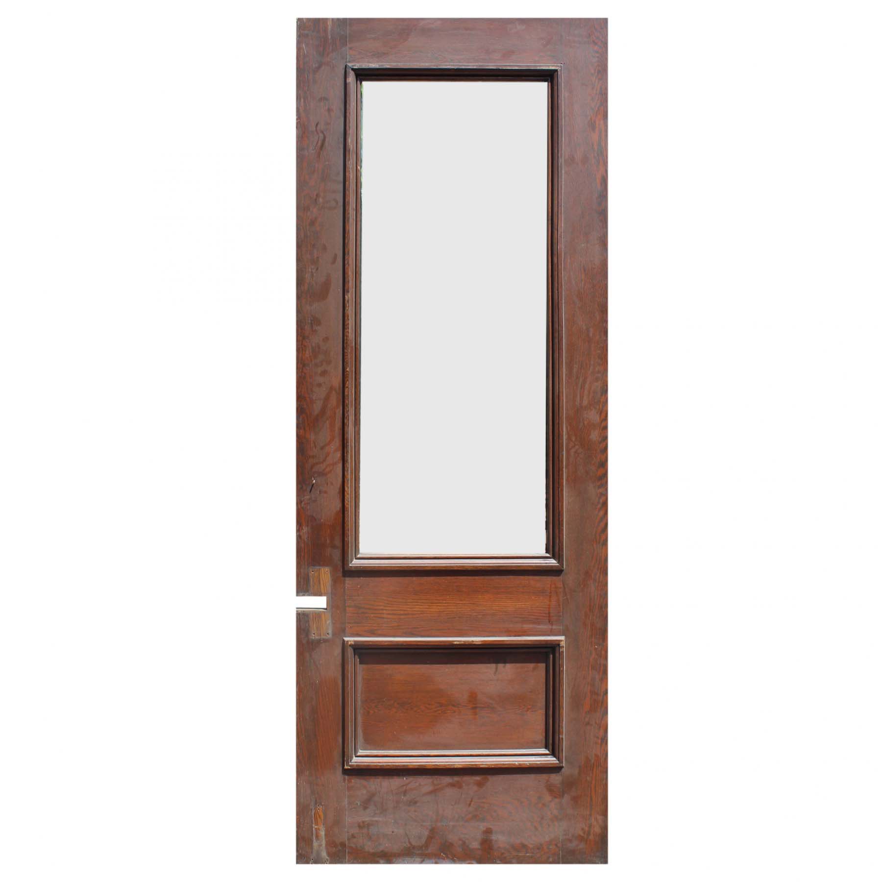 SOLD Reclaimed 35” Oak Door with Glass-67965