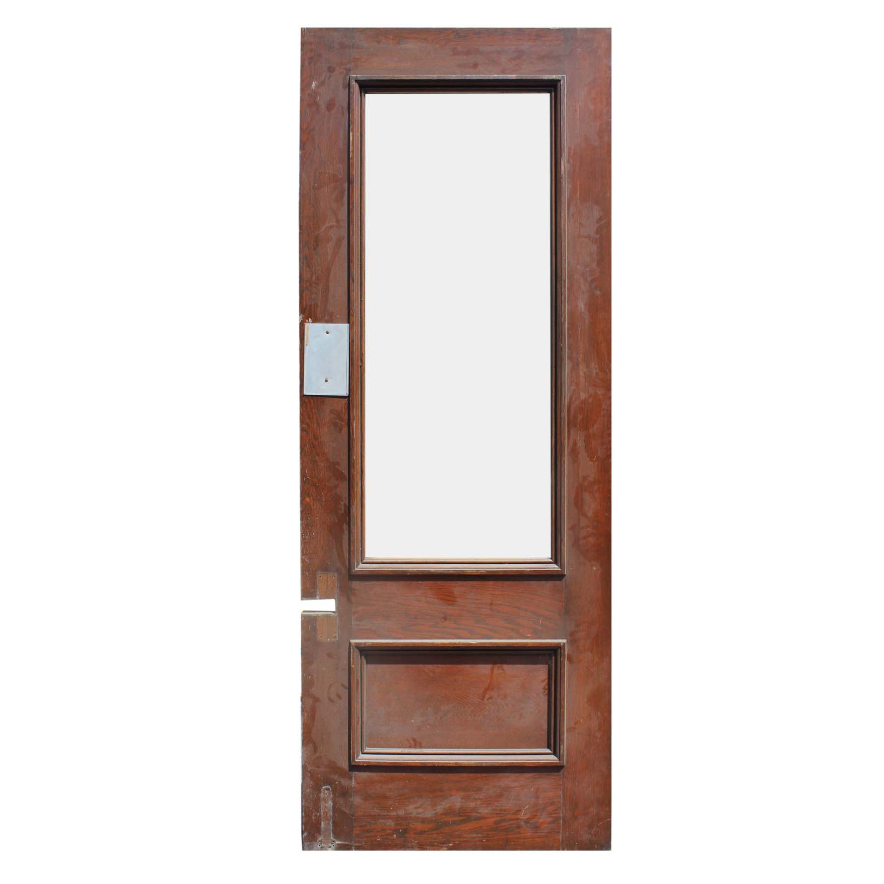 SOLD Reclaimed 36” Oak Door with Glass-68027