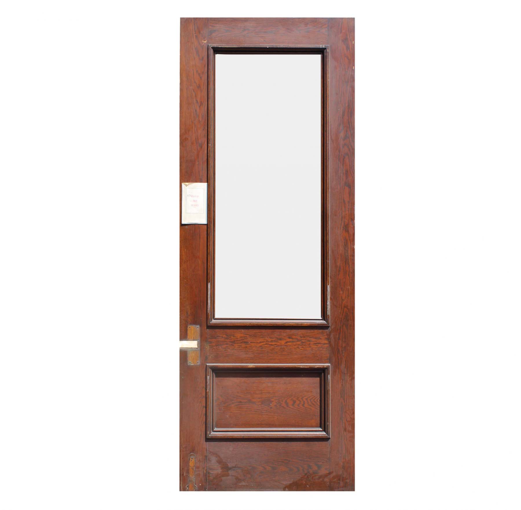 SOLD Reclaimed 36” Oak Door with Glass-68035
