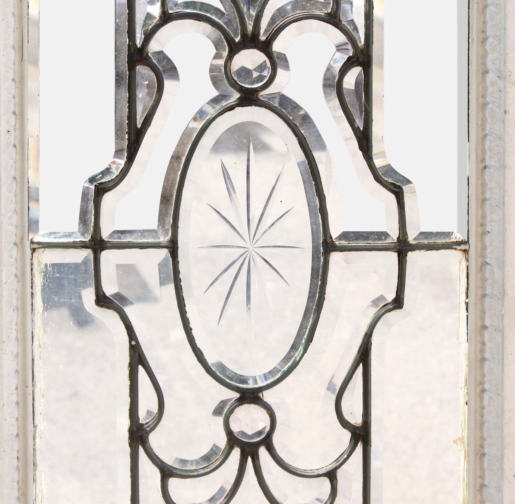 SOLD Antique 42” Door Pair with Leaded and Beveled Glass-68246
