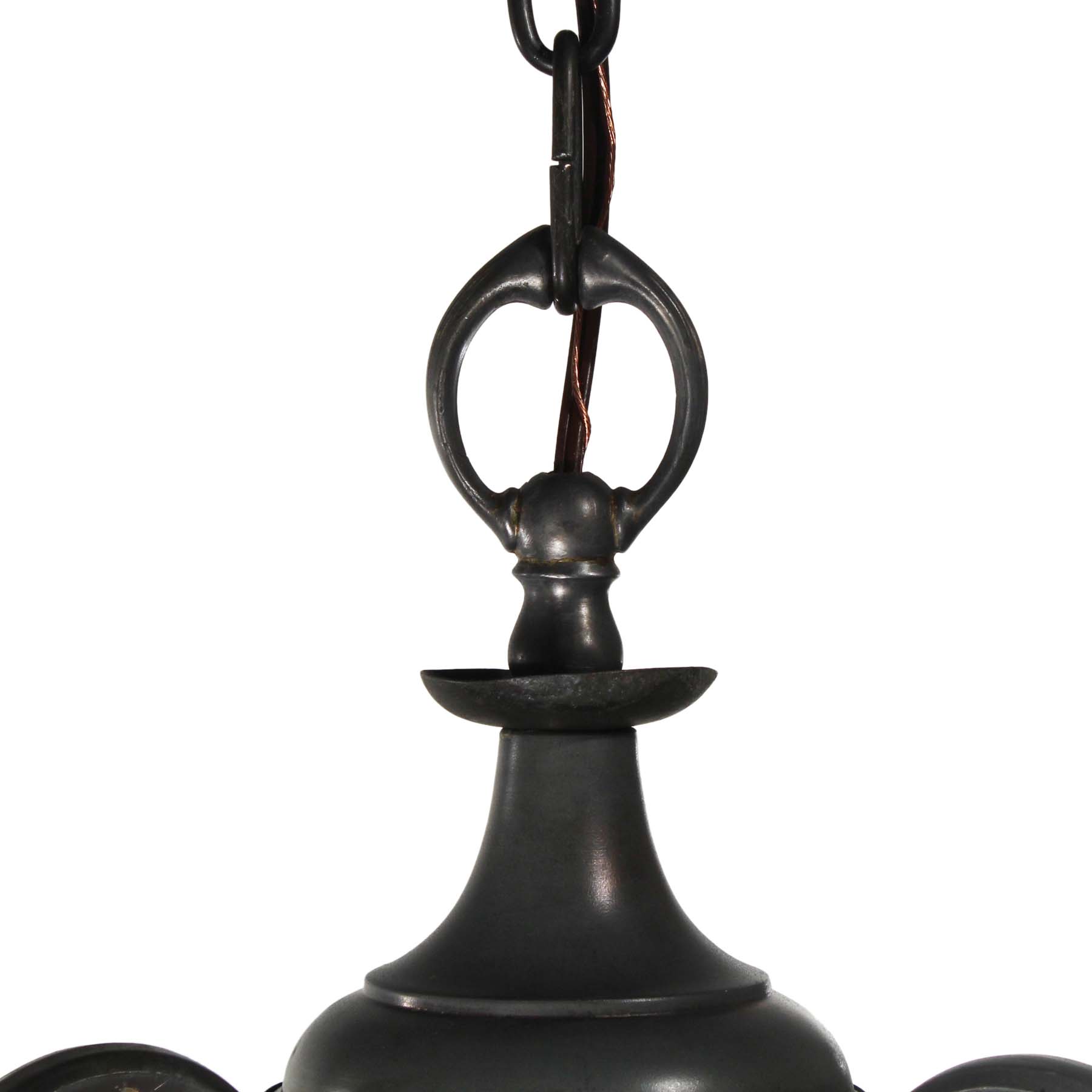 SOLD Chandelier with Glass Globes, Antique Lighting-67939