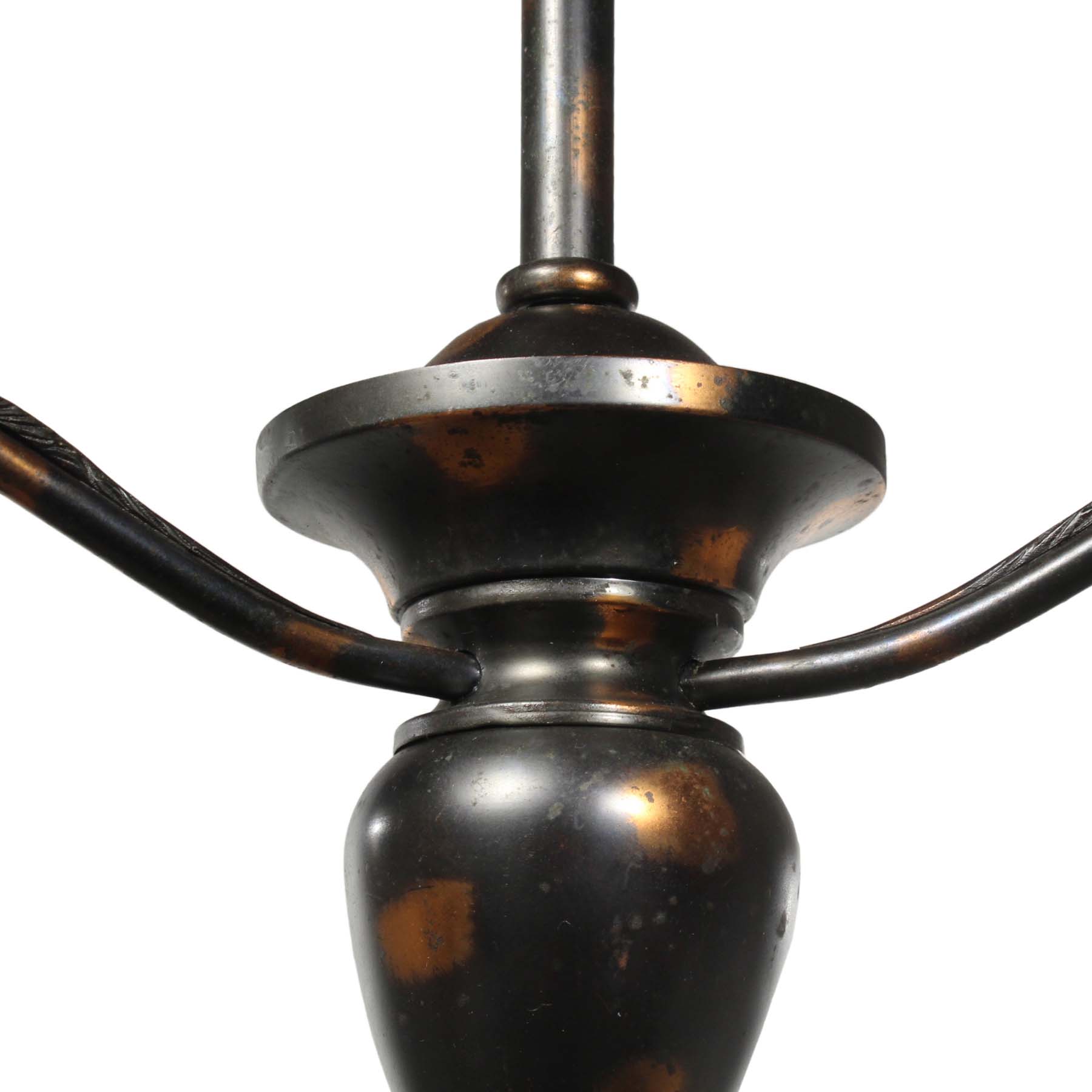 SOLD Antique Gas Chandelier with Original Glass Shades, c. 1880-67950