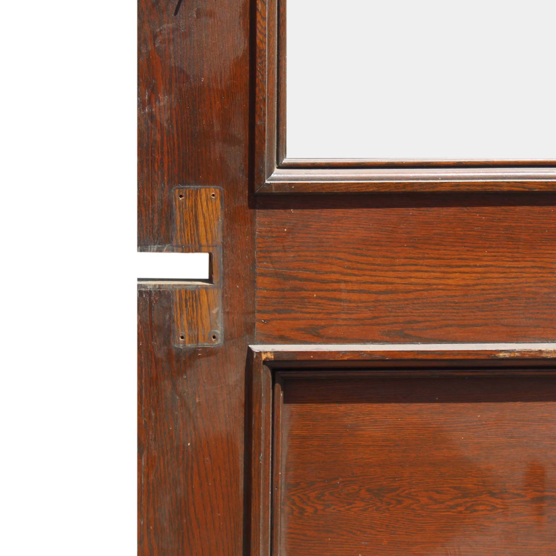 SOLD Reclaimed 35” Oak Door with Glass-67968