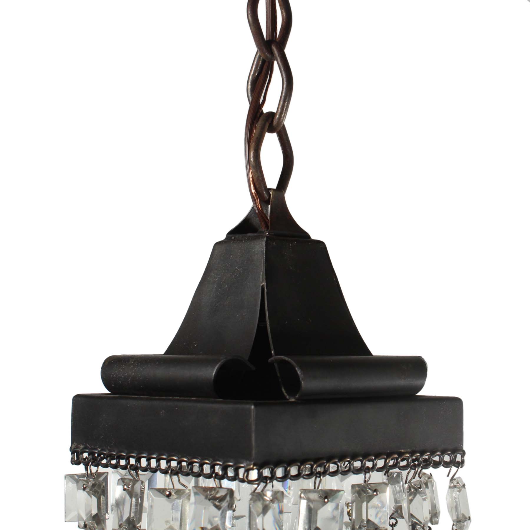 SOLD Antique Pendant Light with Prisms, c. 1900-67992