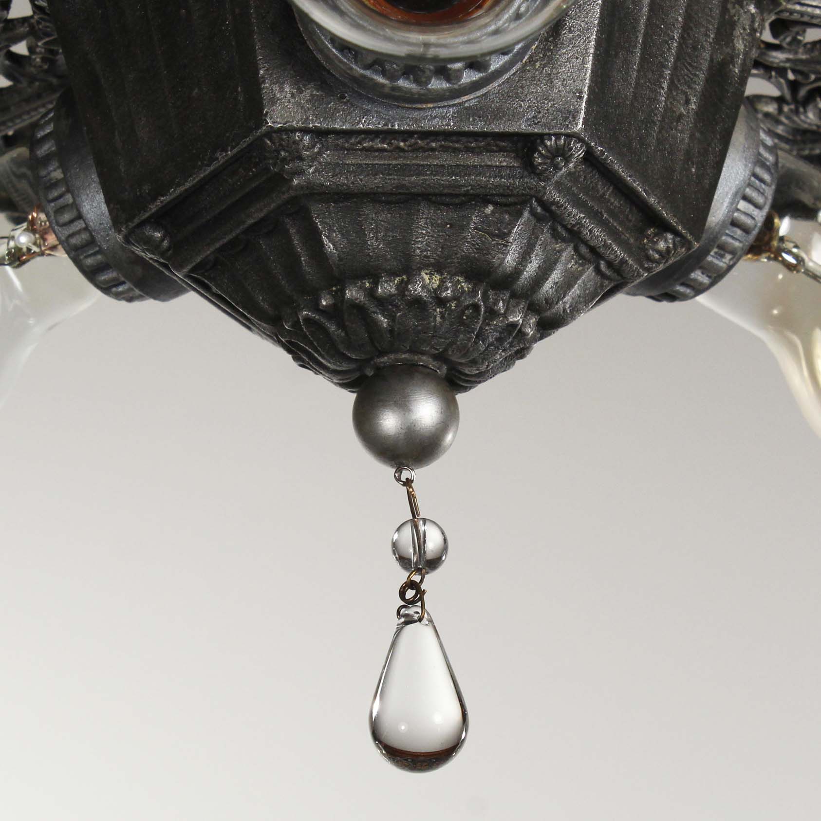 SOLD Antique Art Deco Flush Mount Fixture, c.1930-68001
