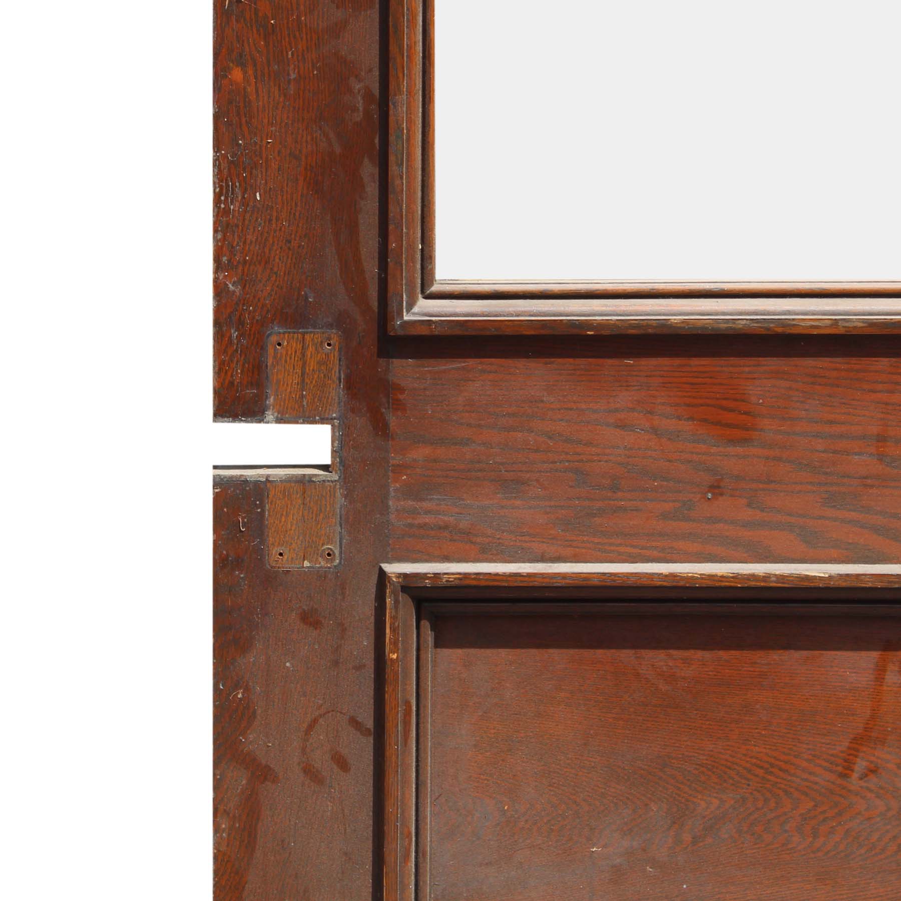 SOLD Reclaimed 36” Oak Door with Glass-68028