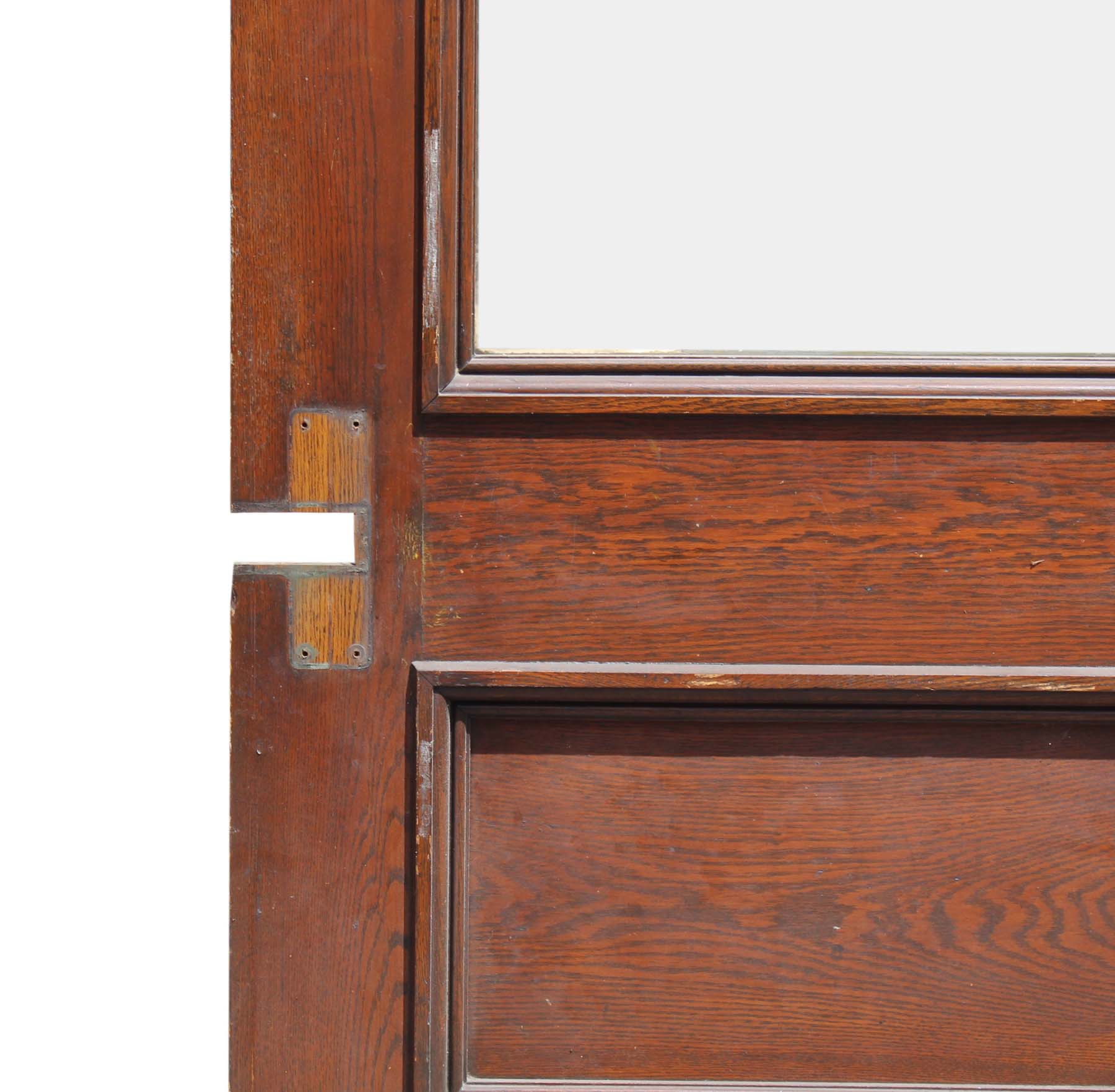 SOLD Reclaimed 36” Oak Door with Glass-68036