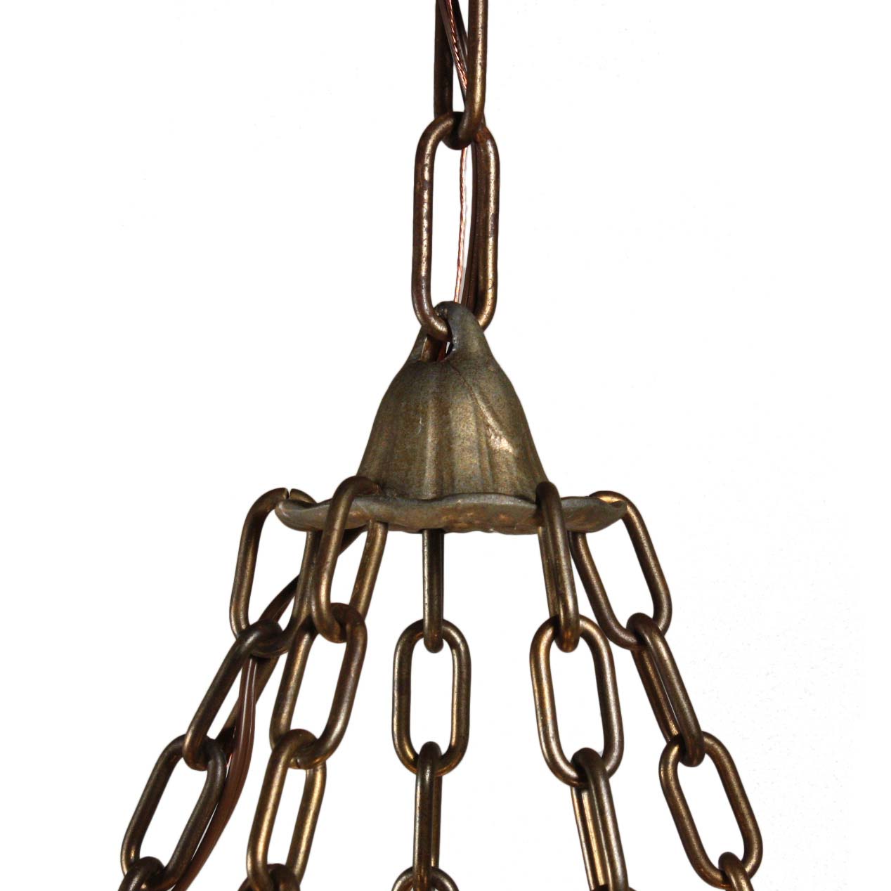 Art Deco Slip Shade Chandelier by Lincoln, Antique Lighting-68094