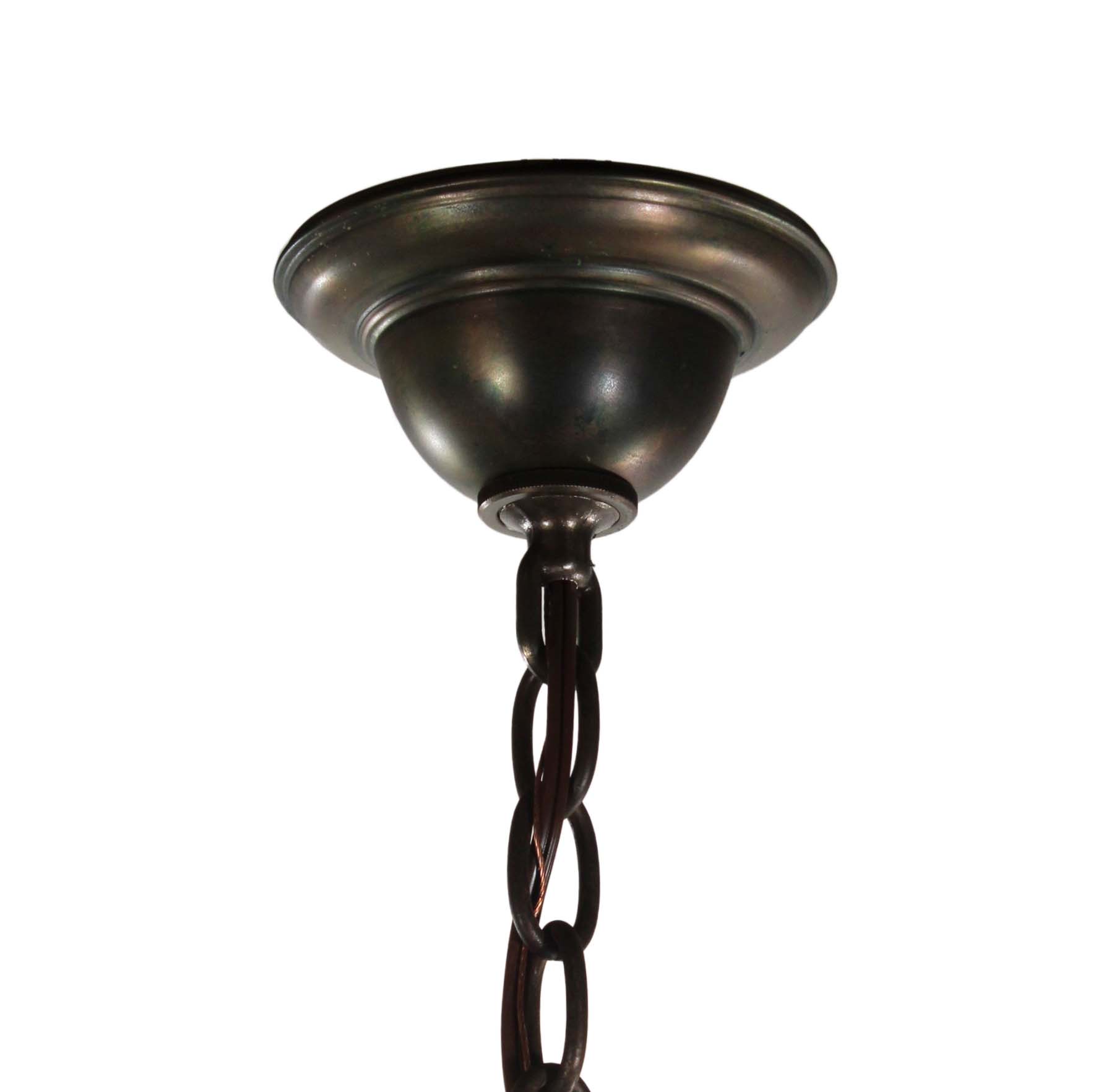 SOLD Antique Lantern Pendant with Opalescent Glass, c.1910-68067