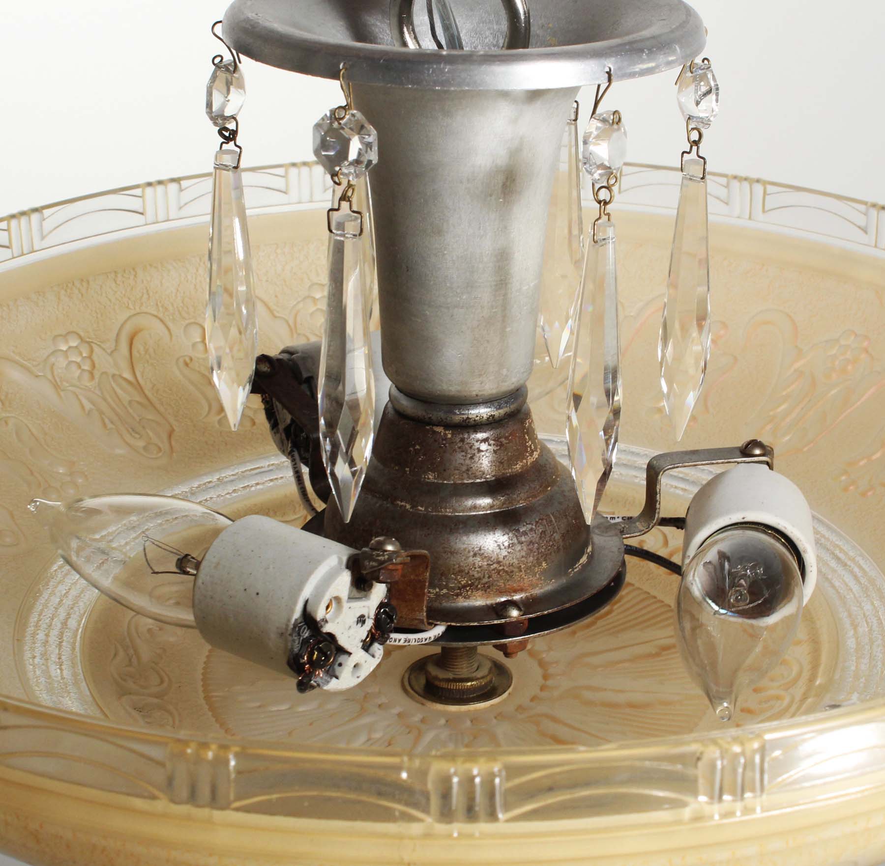 SOLD Pendant Light with Original Glass Shade, Vintage Lighting-68123