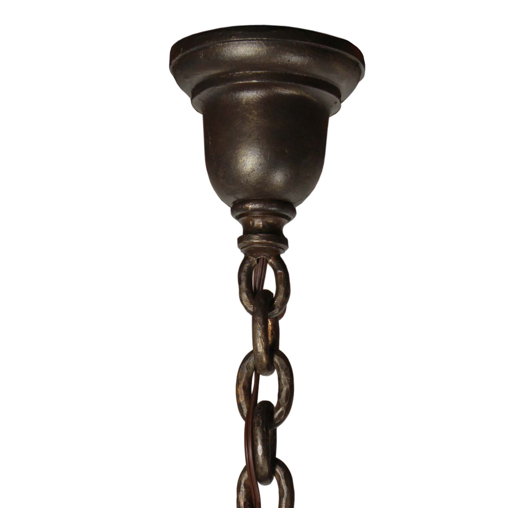 SOLD Antique Bronze Tudor Chandelier, c. 1910-68061