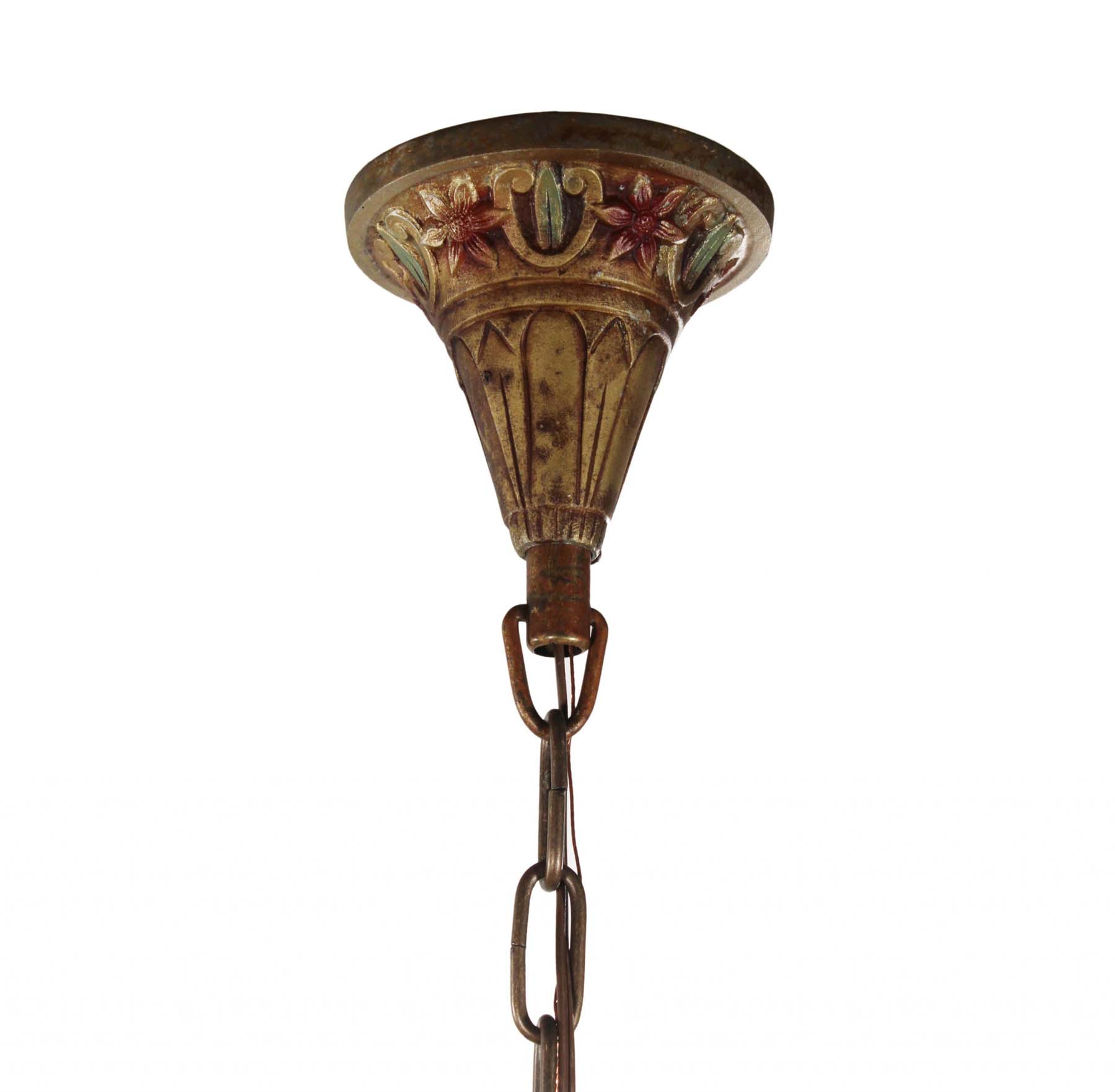 SOLD Antique Art Deco Batwing Slip Shade Chandelier, c.1930-68174