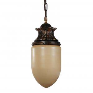 Antique Cast Bronze Pendant Lights, Bullet Shade -0